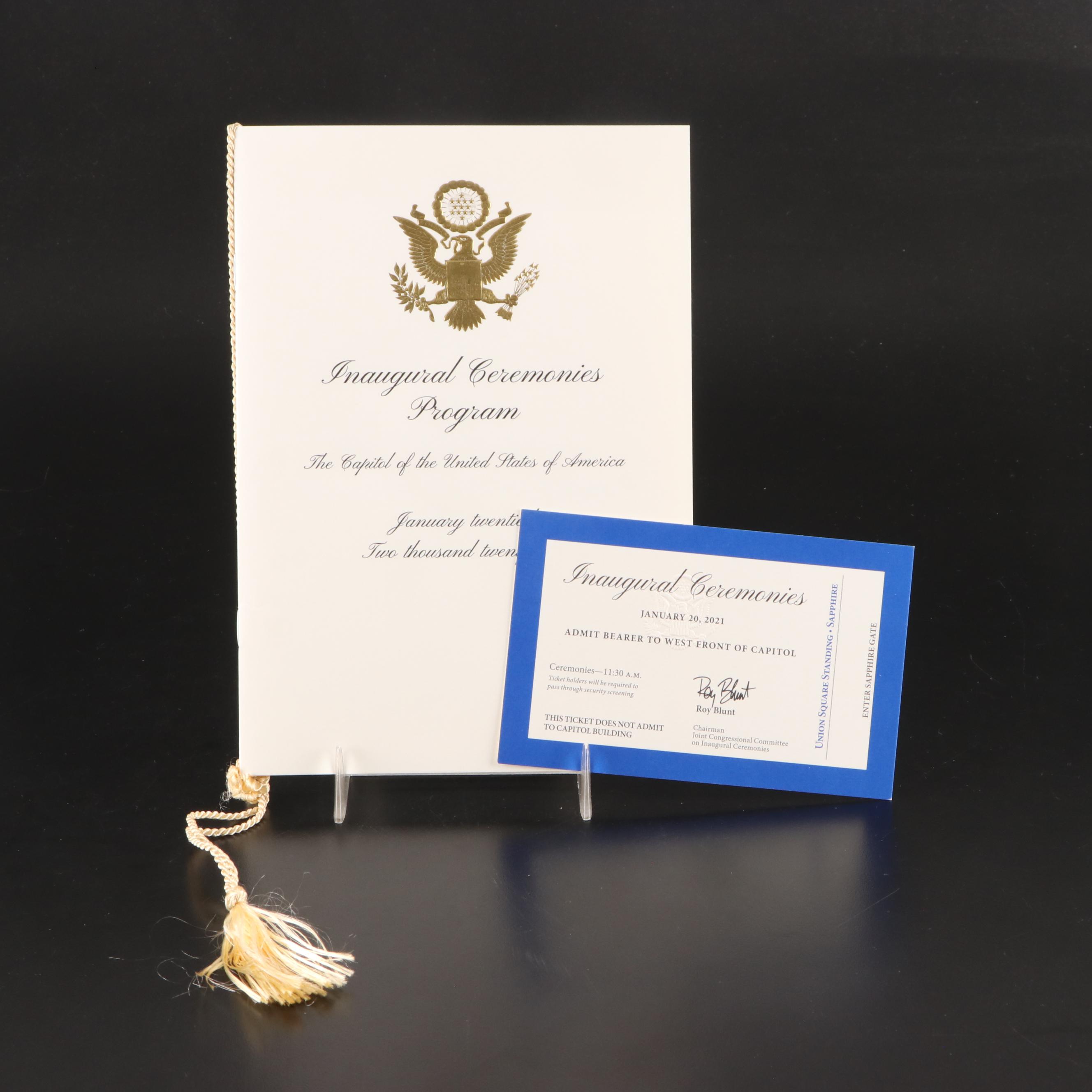Woodrow Wilson, Eisenhower and Biden Presidential Inauguration Invitations