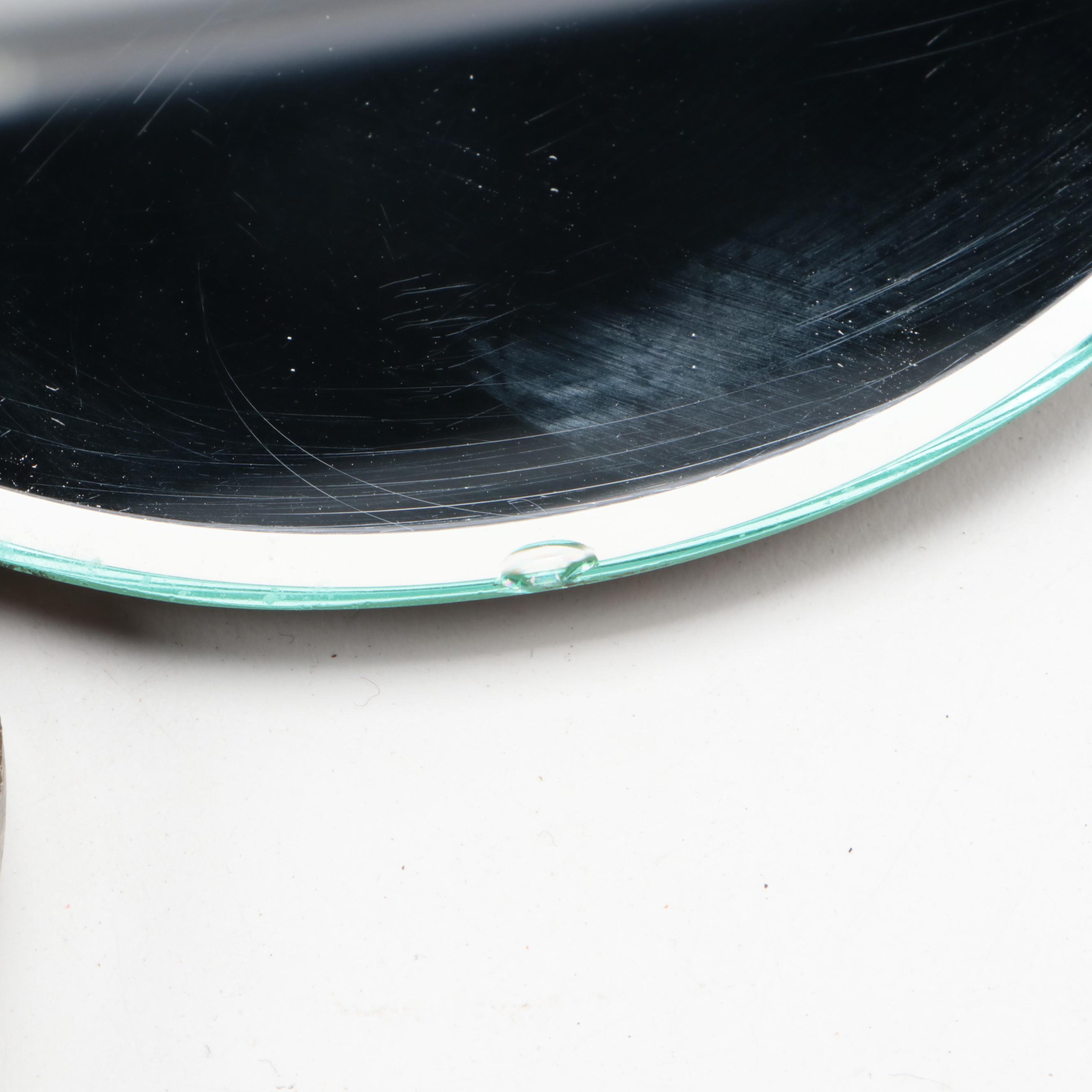 Ethiopian Ceramic Jebena with Embroidered Fabric Tibetan Pecha and Mirror