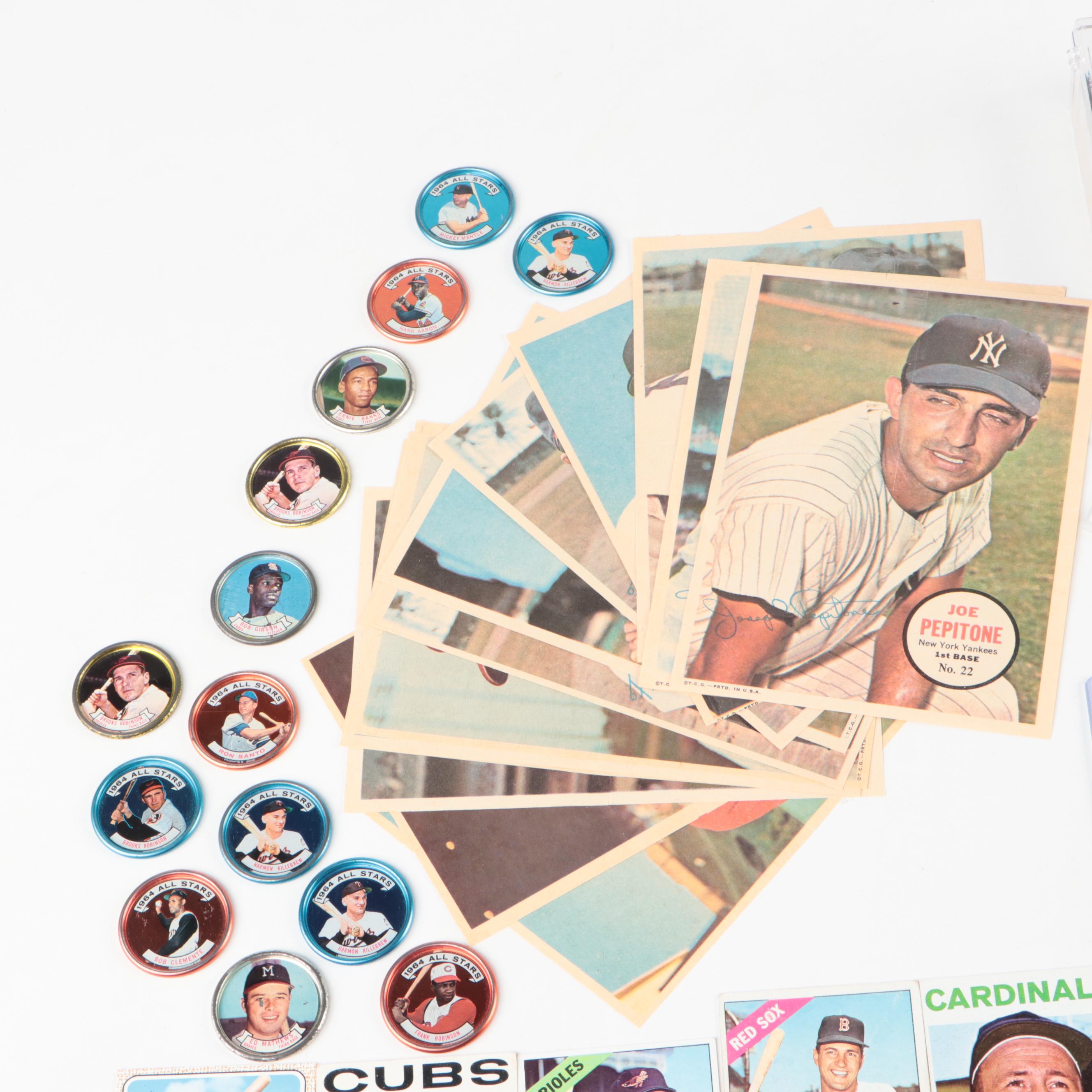 Topps Baseball Cards Featuring Mickey Mantle, Hank Aaron, and More 1960s–1990s