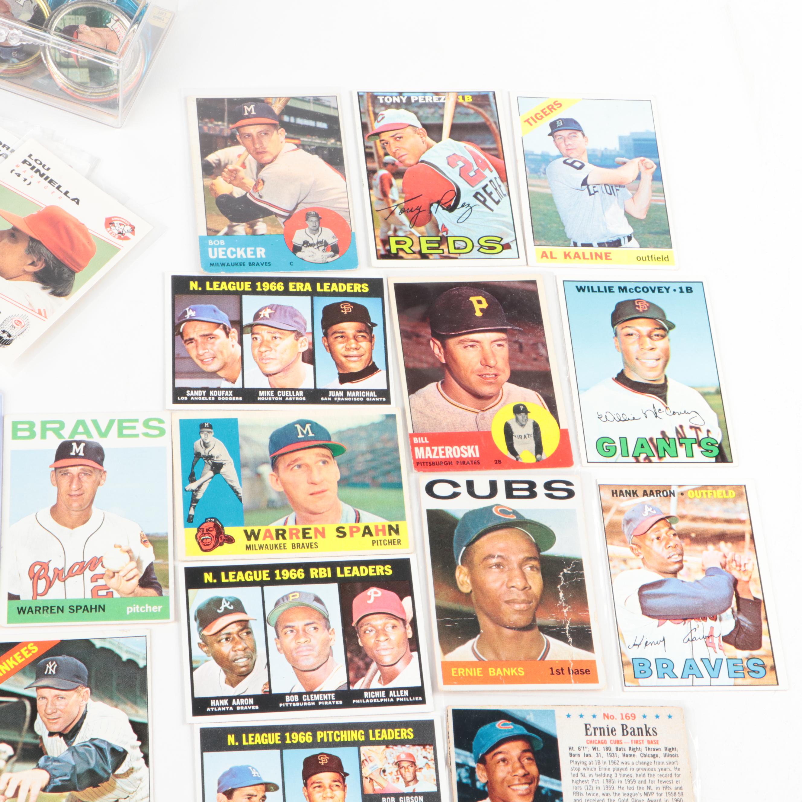 Topps Baseball Cards Featuring Mickey Mantle, Hank Aaron, and More 1960s–1990s