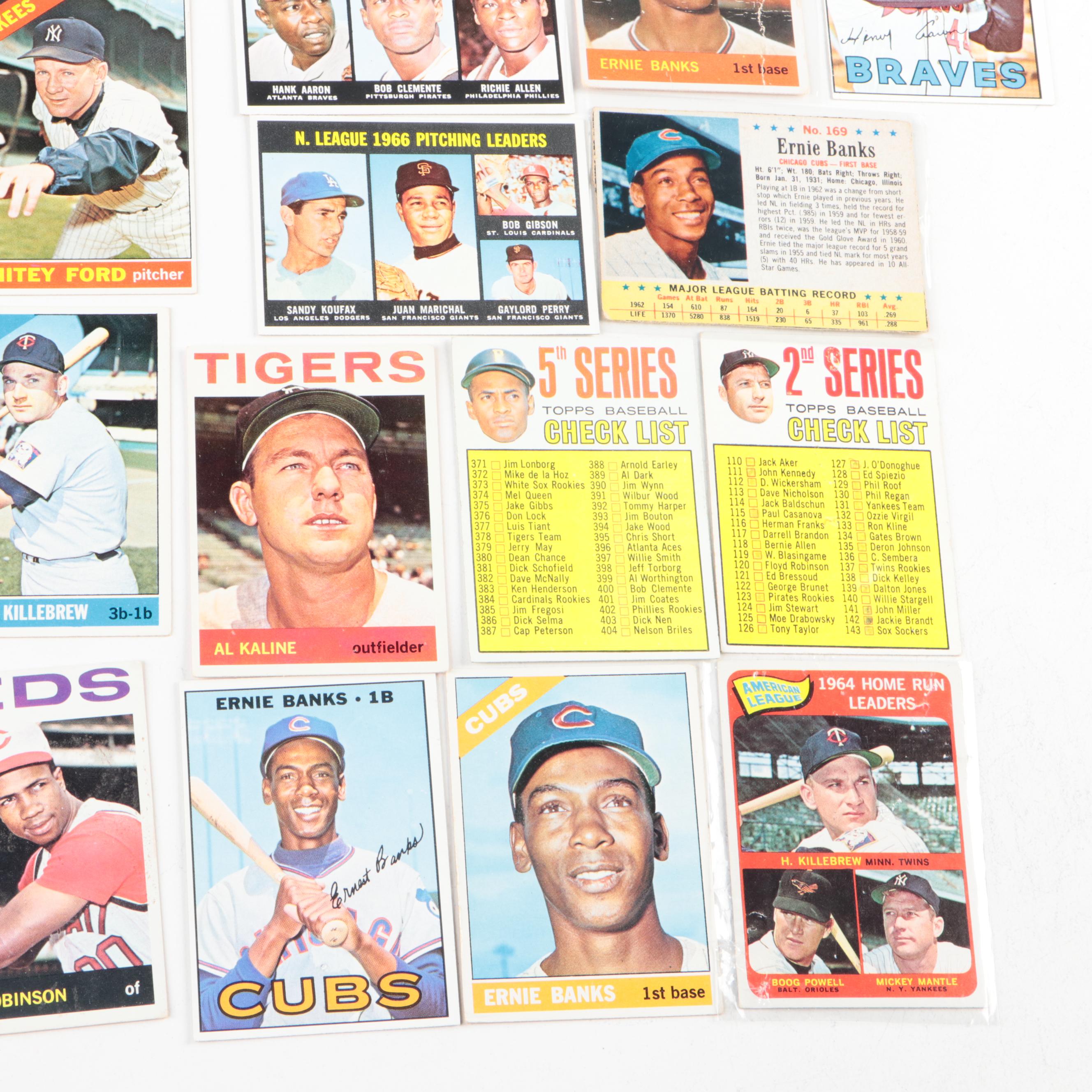 Topps Baseball Cards Featuring Mickey Mantle, Hank Aaron, and More 1960s–1990s