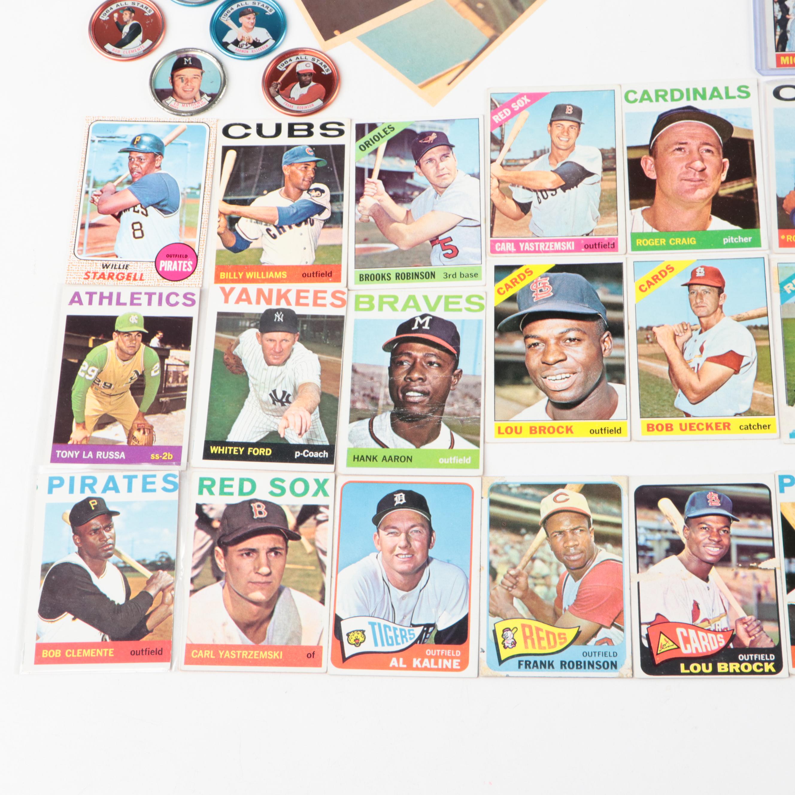 Topps Baseball Cards Featuring Mickey Mantle, Hank Aaron, and More 1960s–1990s