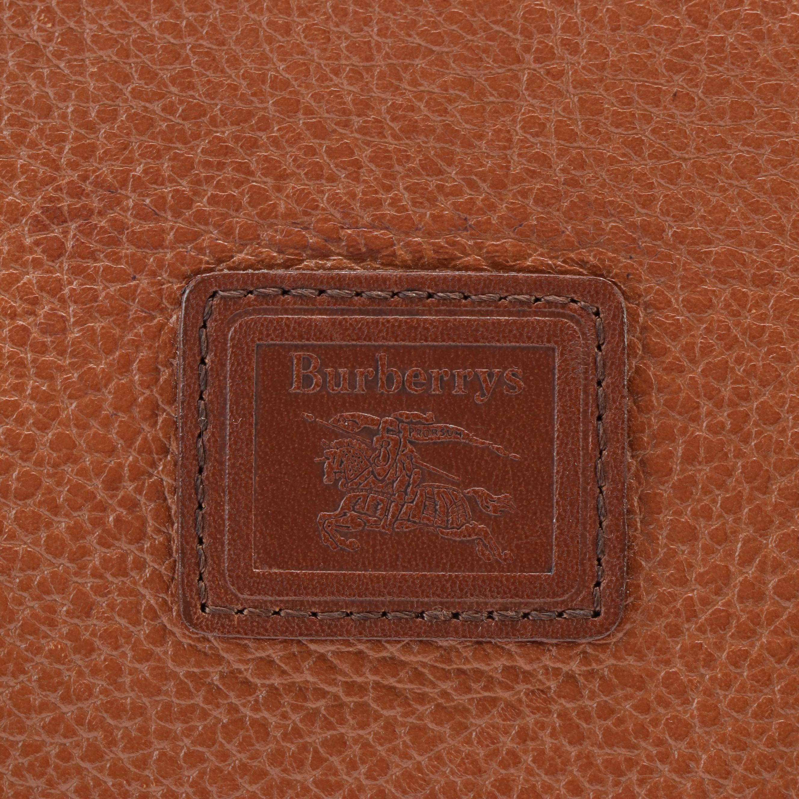 Burberry Boston Bag in Brown Leather