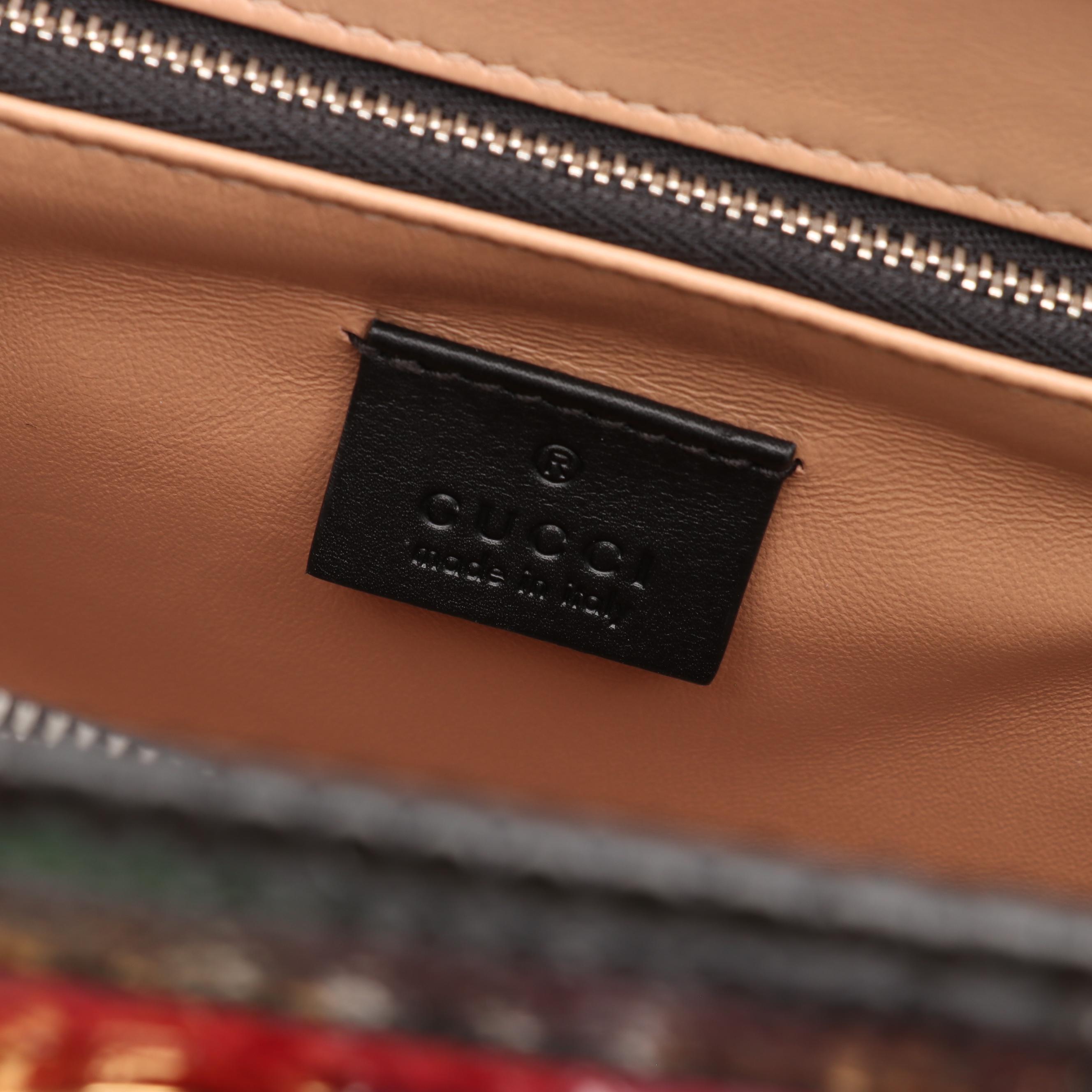 Gucci Zumi Top Handle Python Bag