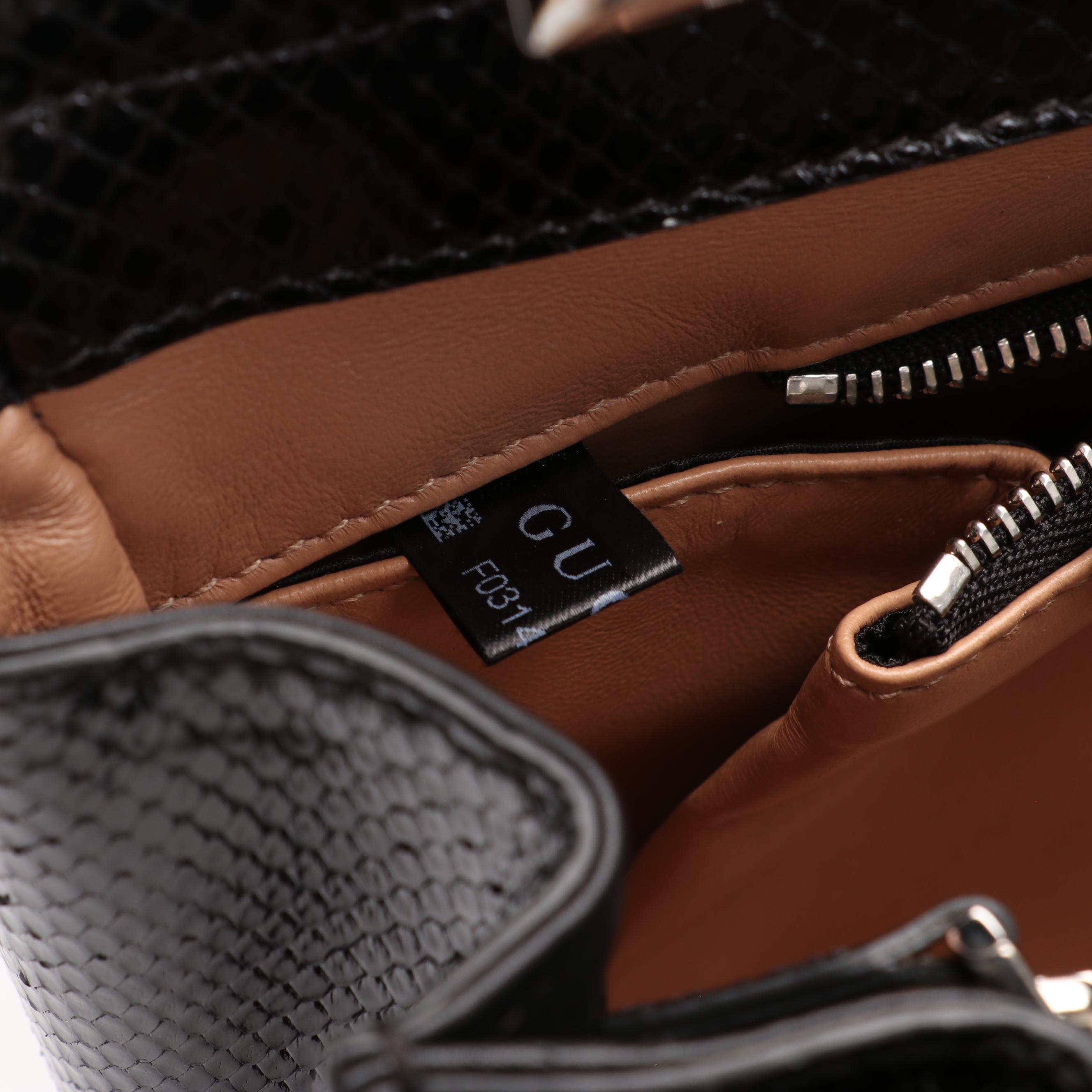 Gucci Zumi Top Handle Python Bag