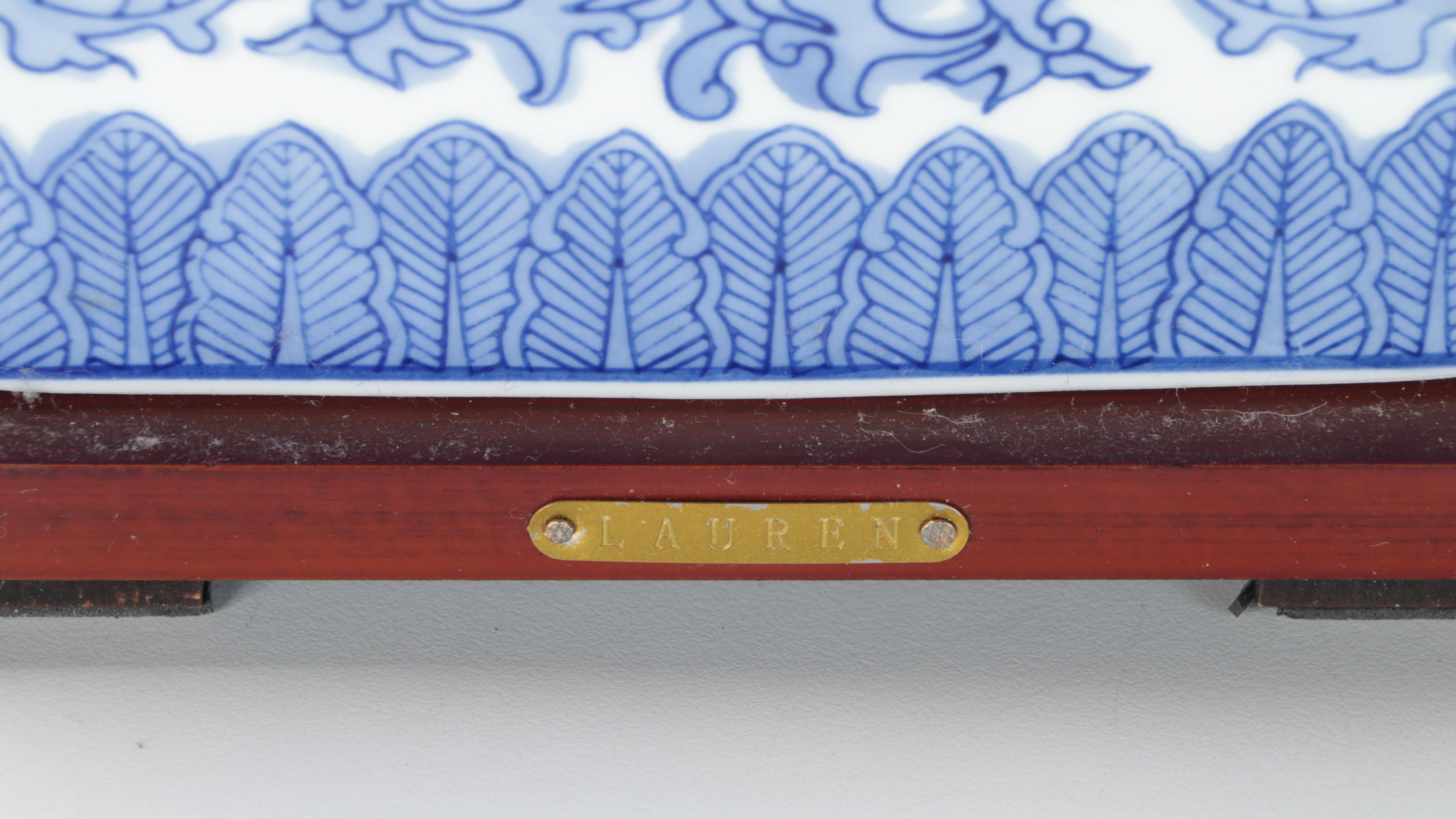 Lauren Home by Ralph Lauren Blue and White Porcelain Table Lamps, 2014