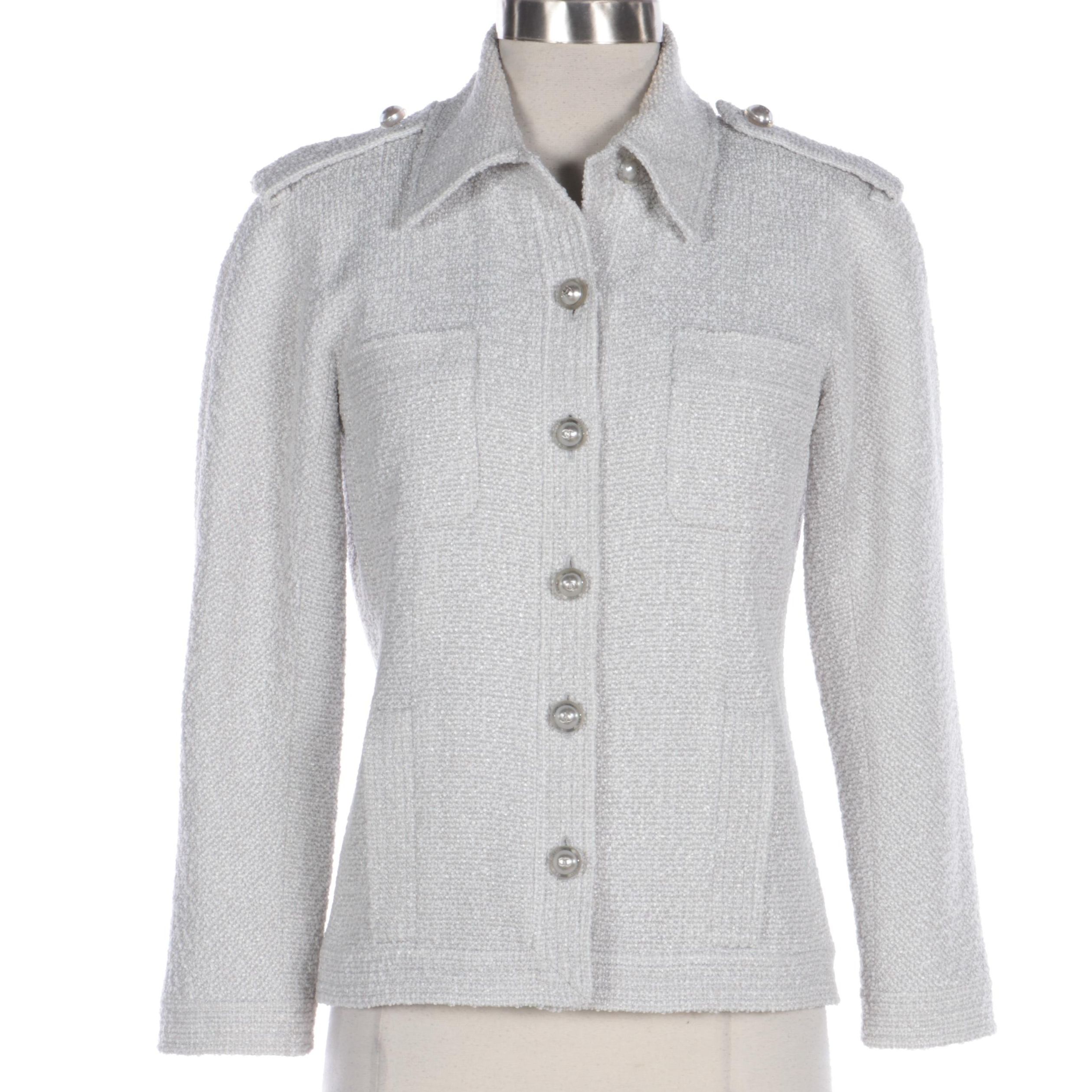 Chanel Tweed Jacket with Epaulettes
