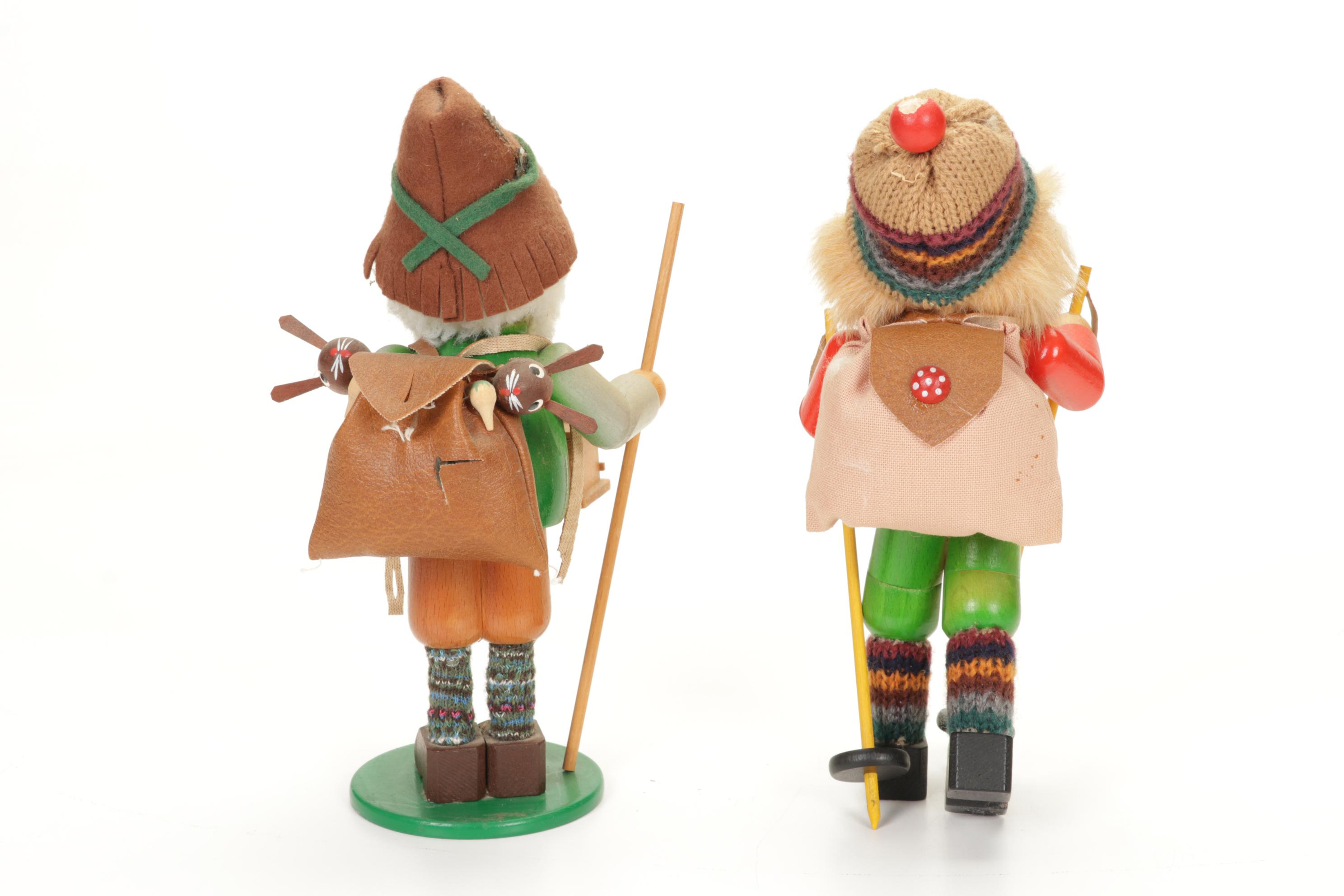 German Smoker Hiking Figurines
