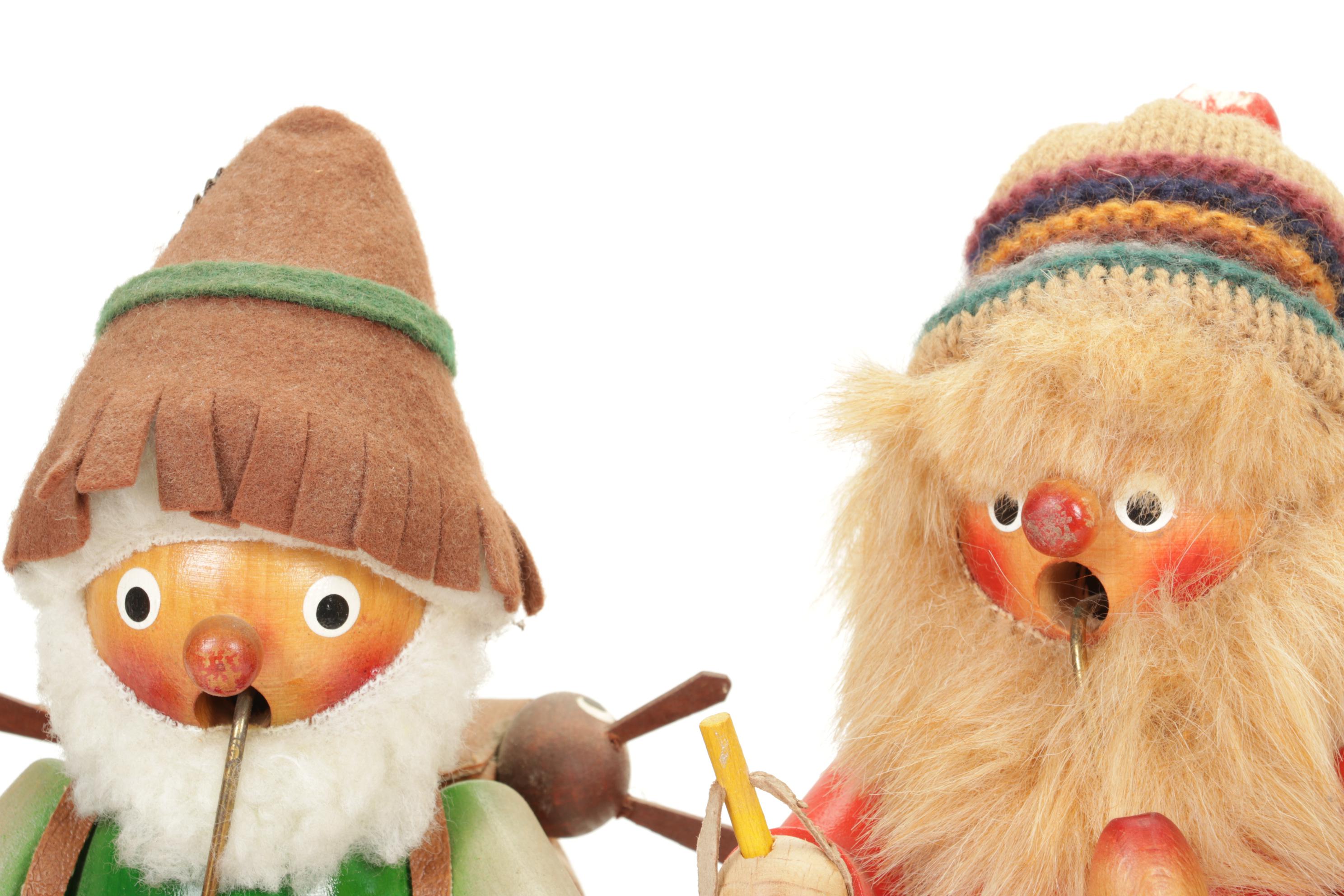 German Smoker Hiking Figurines