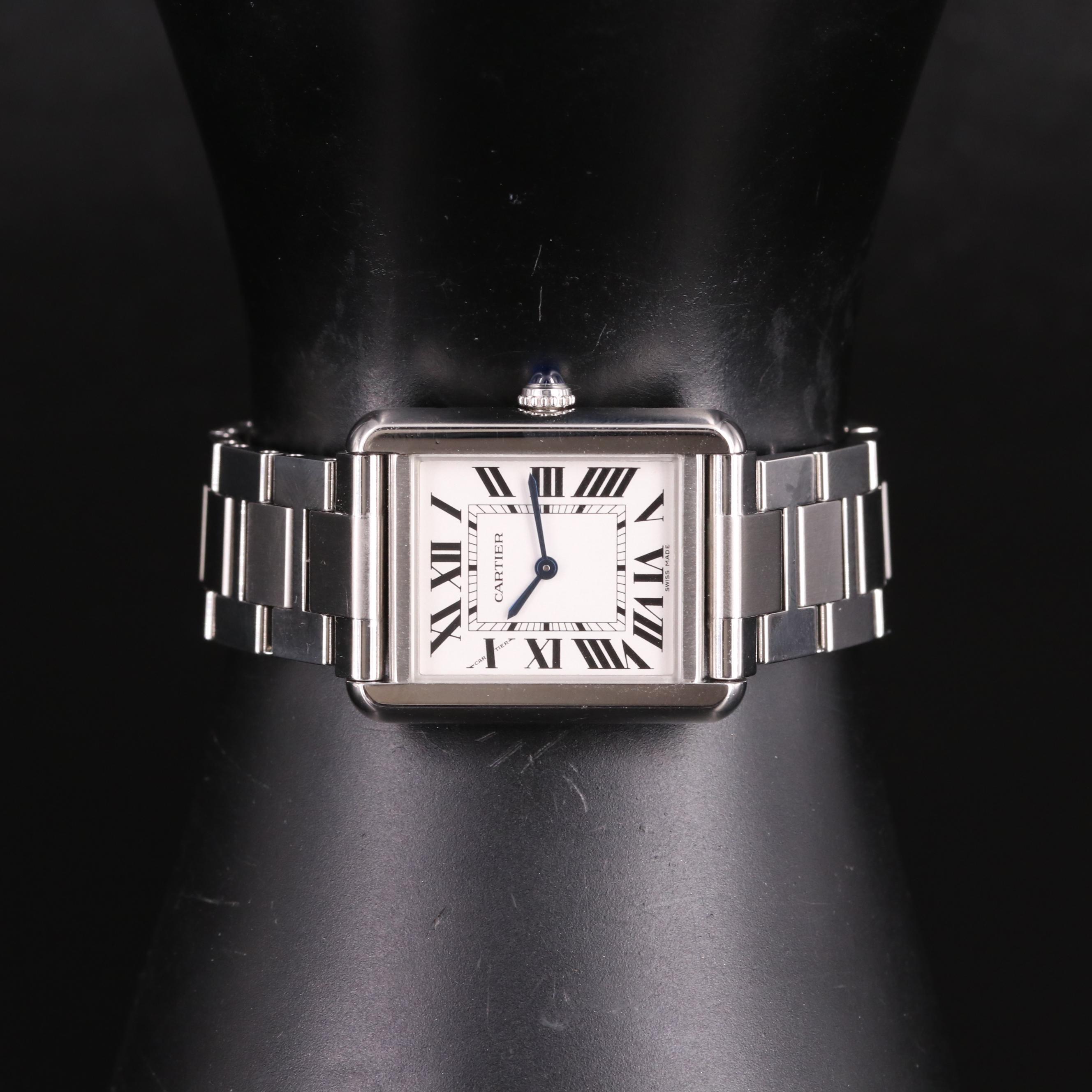 Cartier Tank Solo Small Steel Silver Quartz Watch