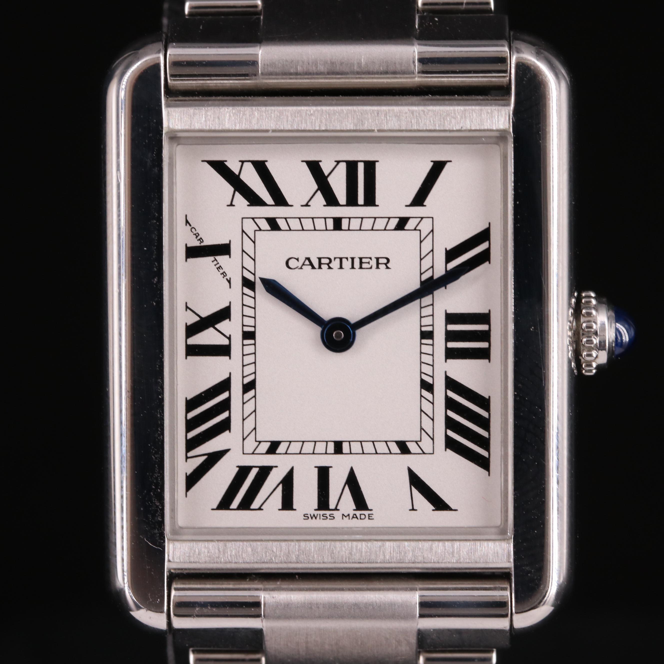 Cartier Tank Solo Small Steel Silver Quartz Watch