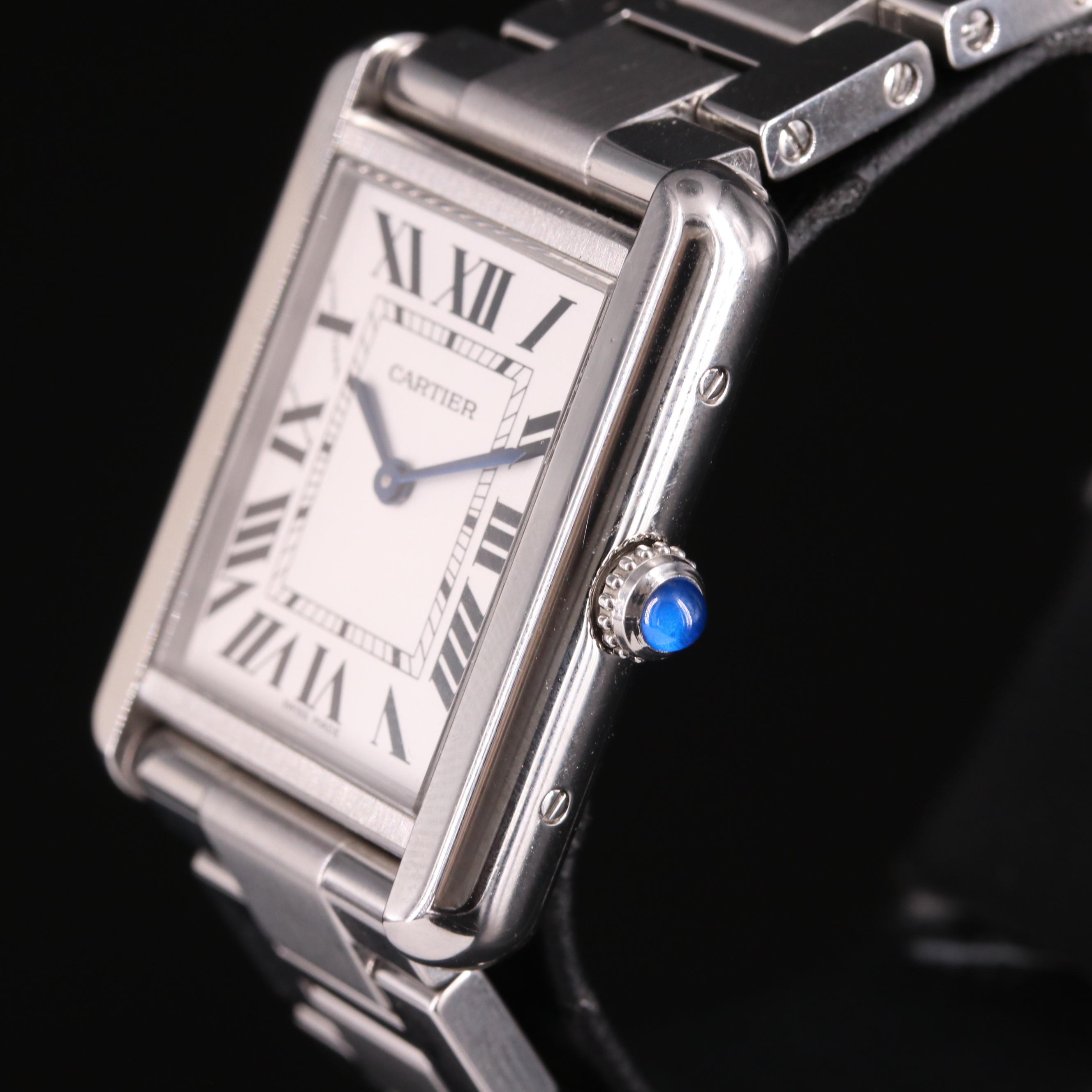 Cartier Tank Solo Small Steel Silver Quartz Watch