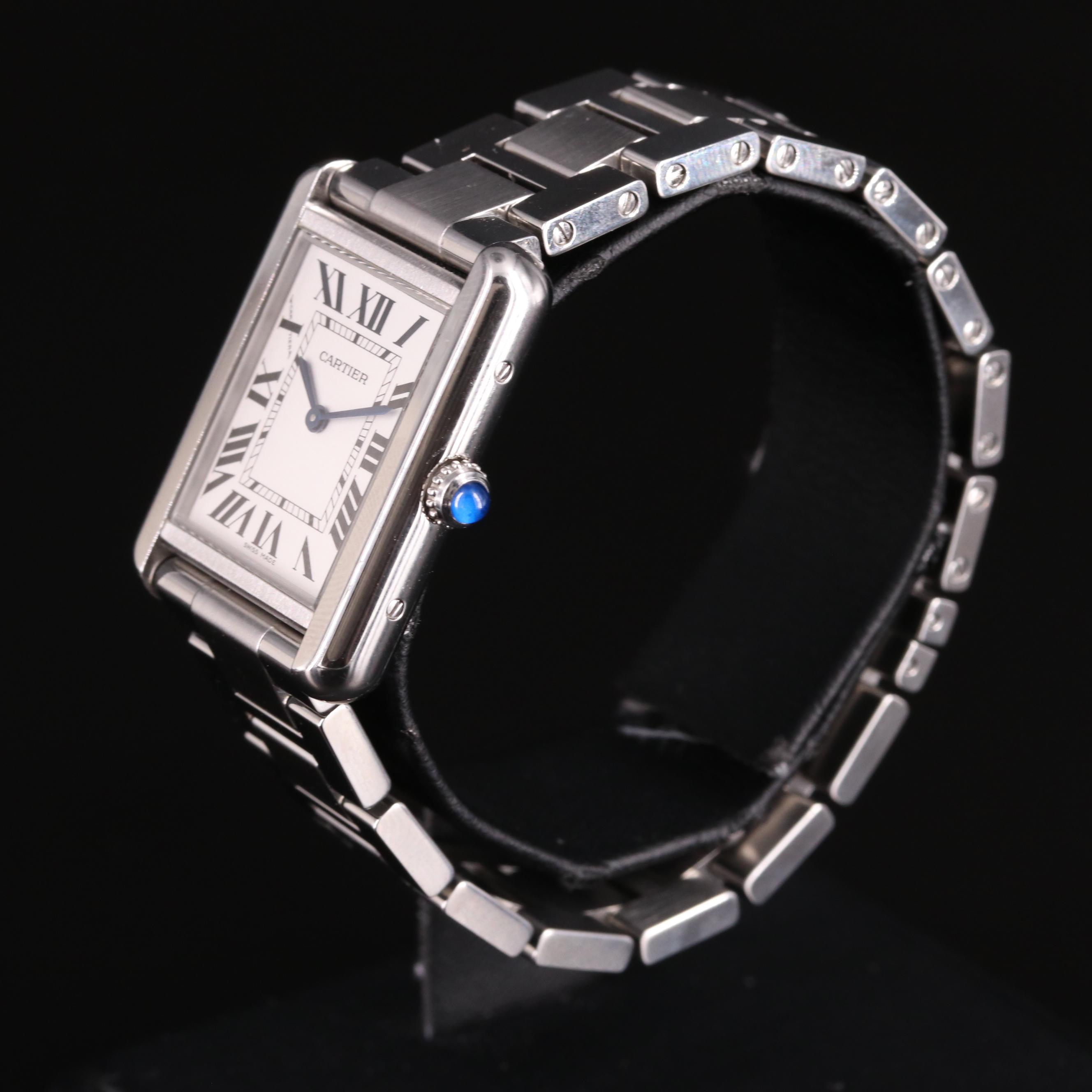 Cartier Tank Solo Small Steel Silver Quartz Watch