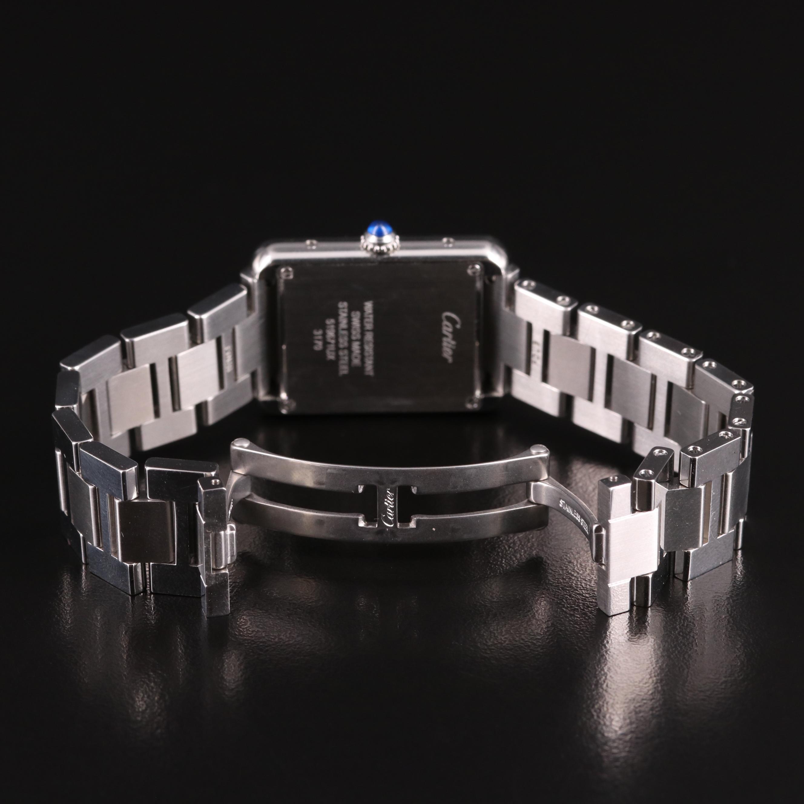 Cartier Tank Solo Small Steel Silver Quartz Watch