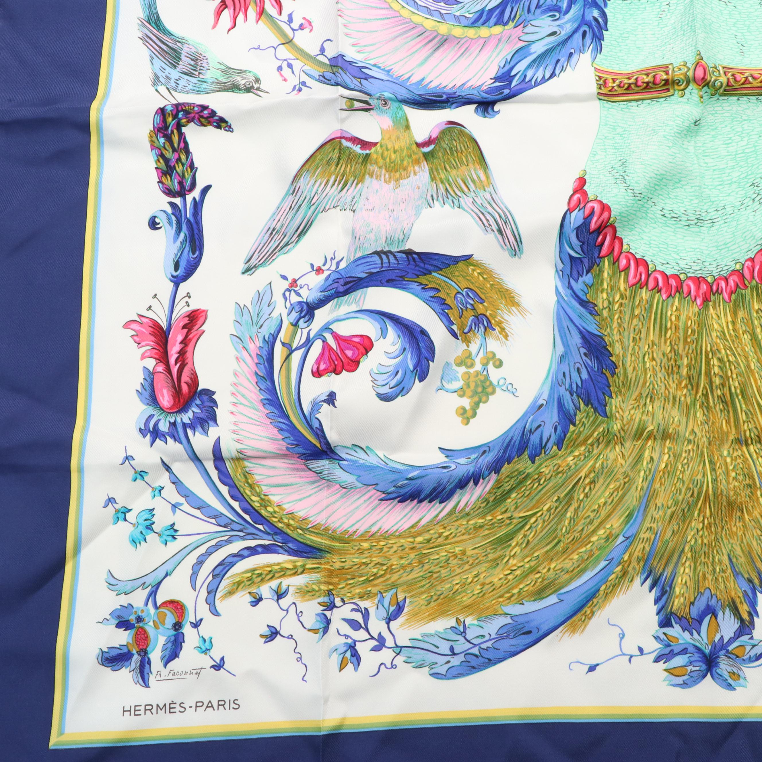 Hermès "Ceres" Scarf in Silk Twill