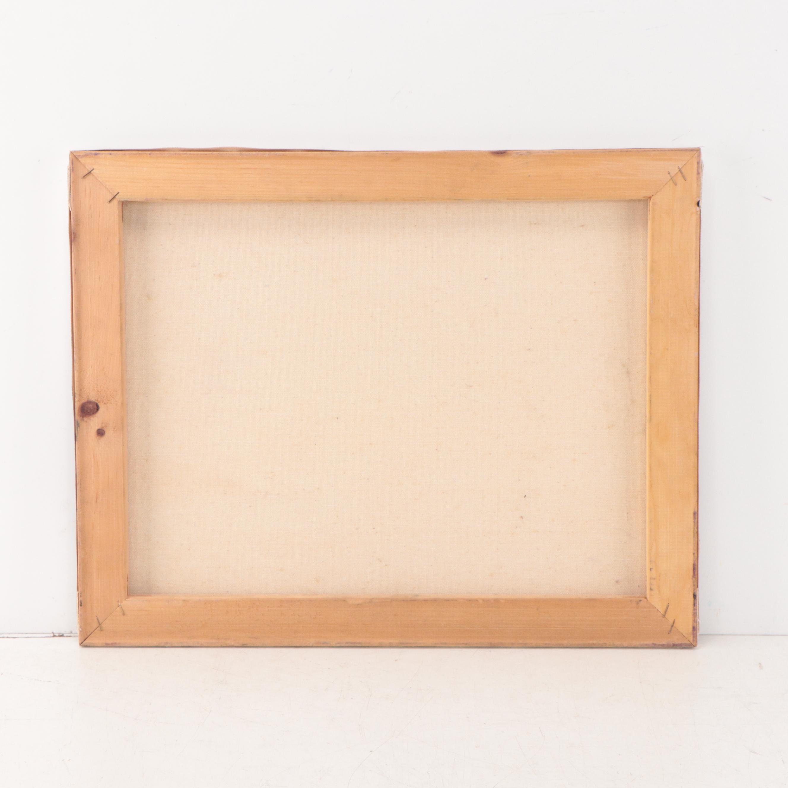 S. Valetta Lake Landscape Acrylic Painting, 1994