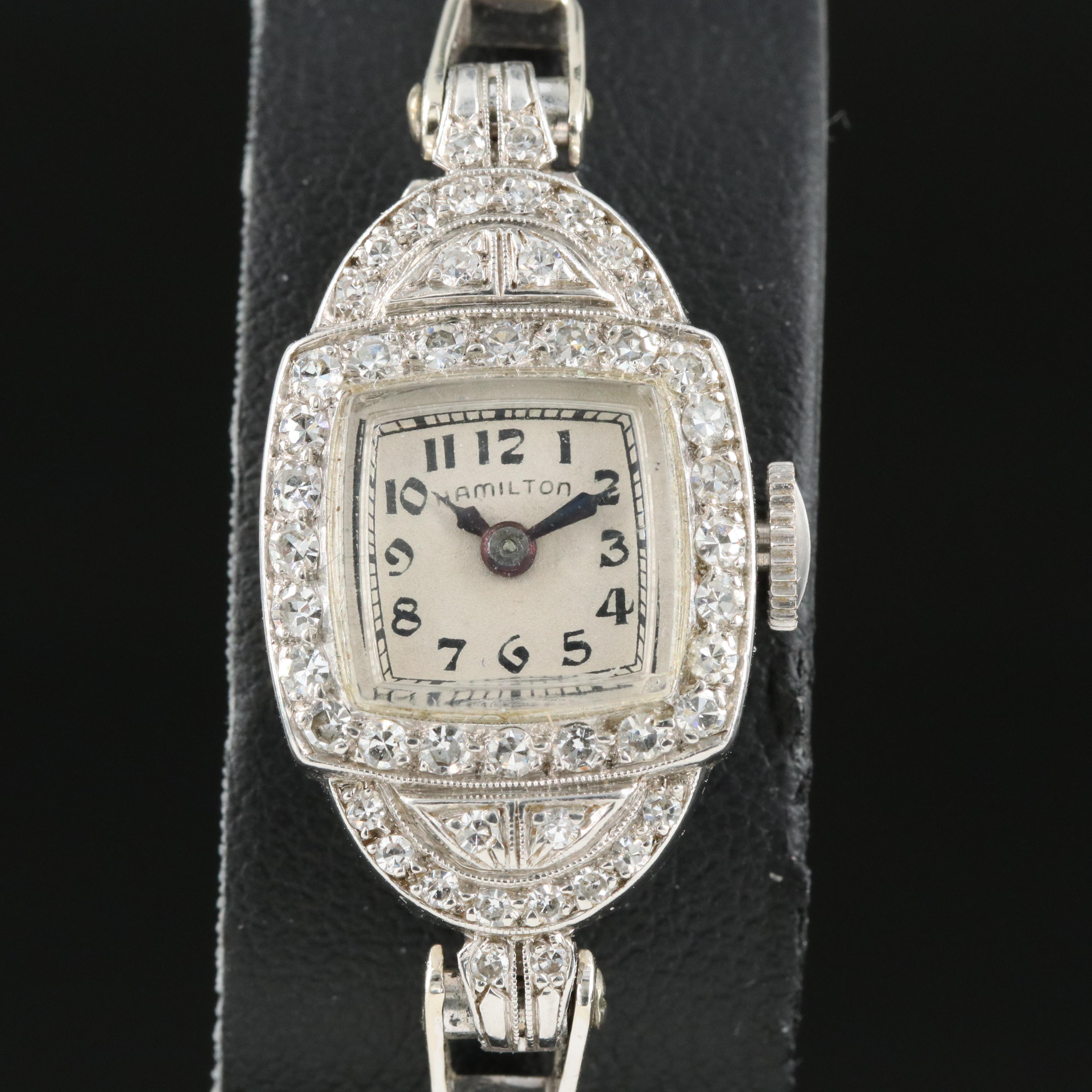 1937 Hamilton Platinum and Diamond Watch