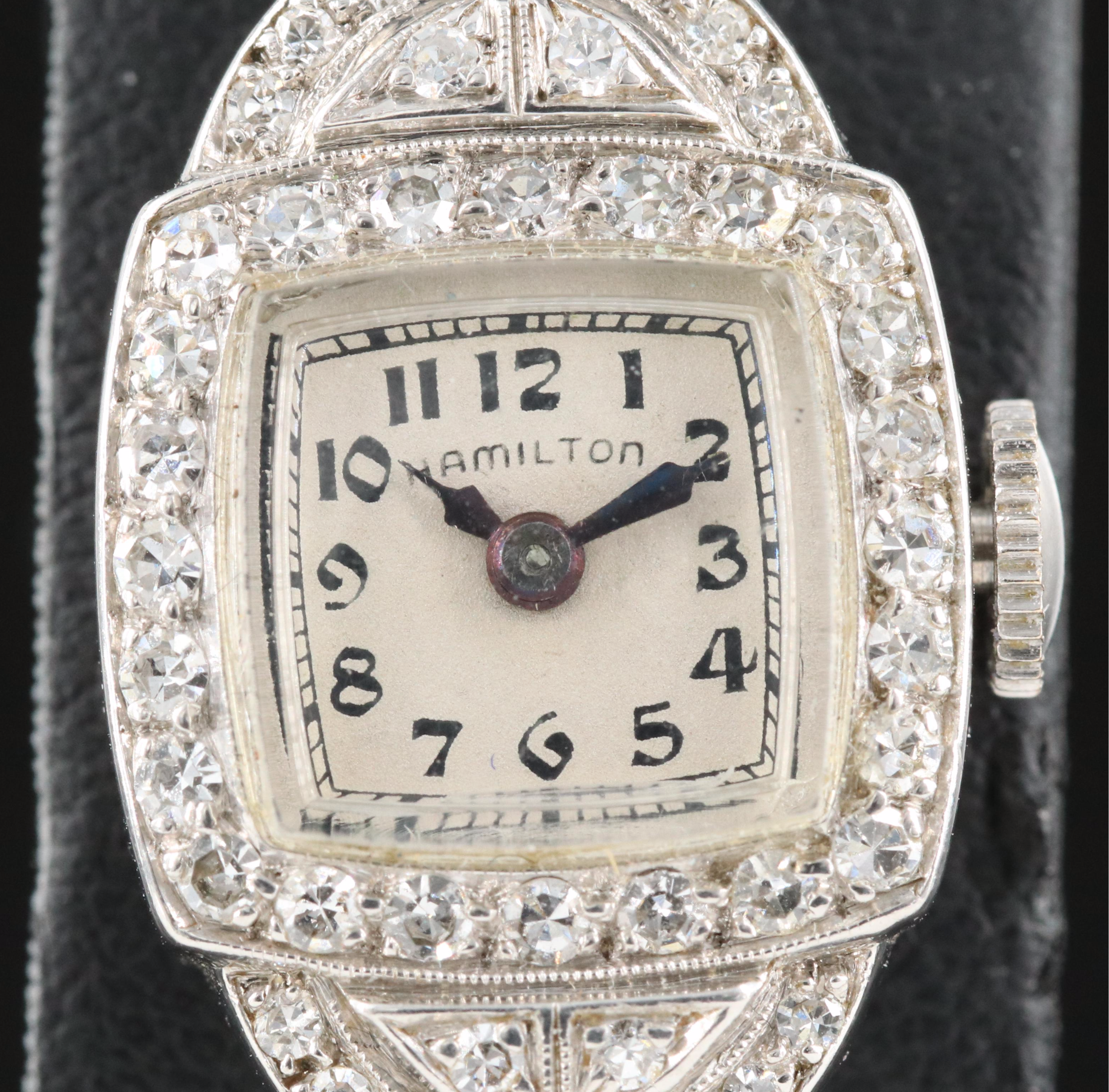 1937 Hamilton Platinum and Diamond Watch