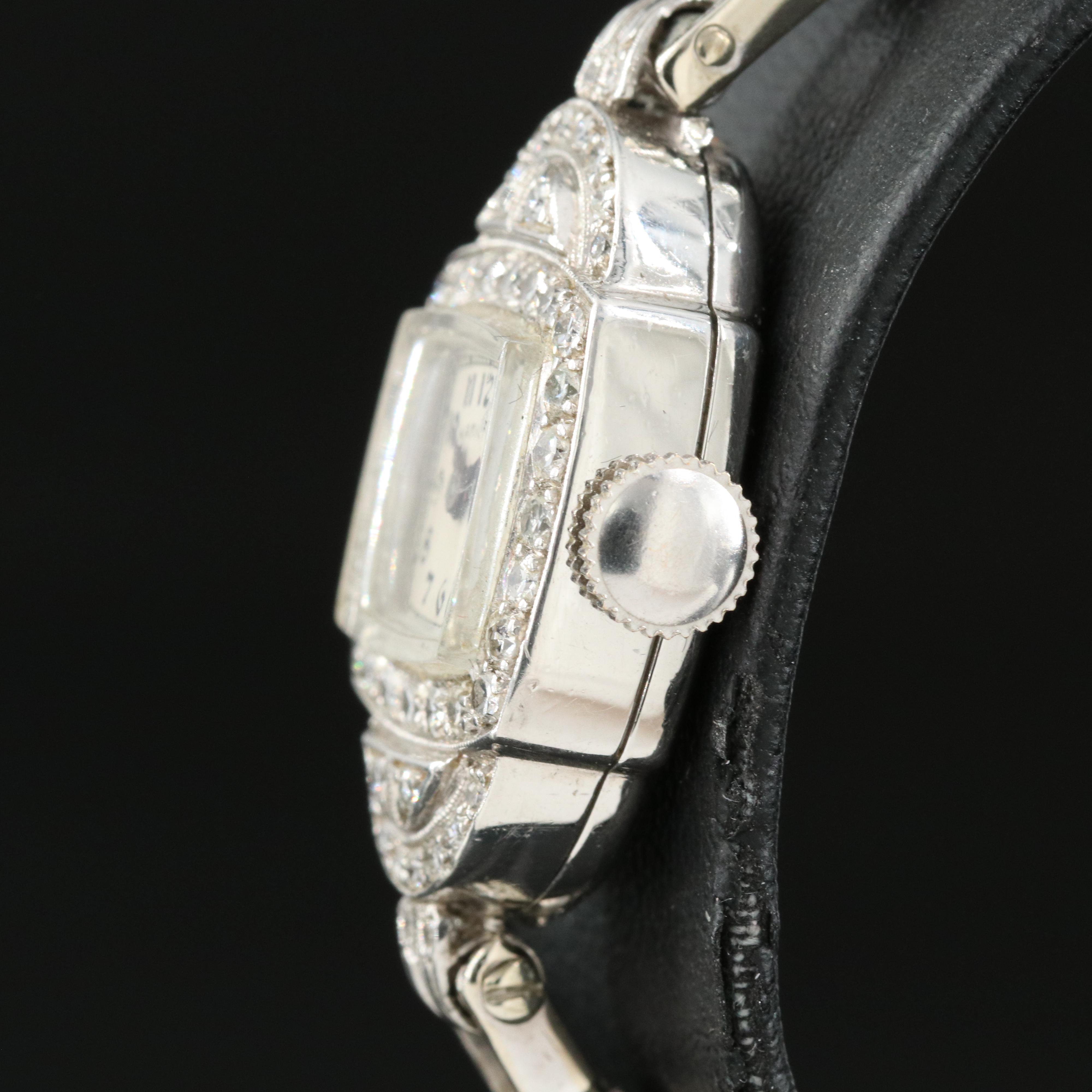1937 Hamilton Platinum and Diamond Watch