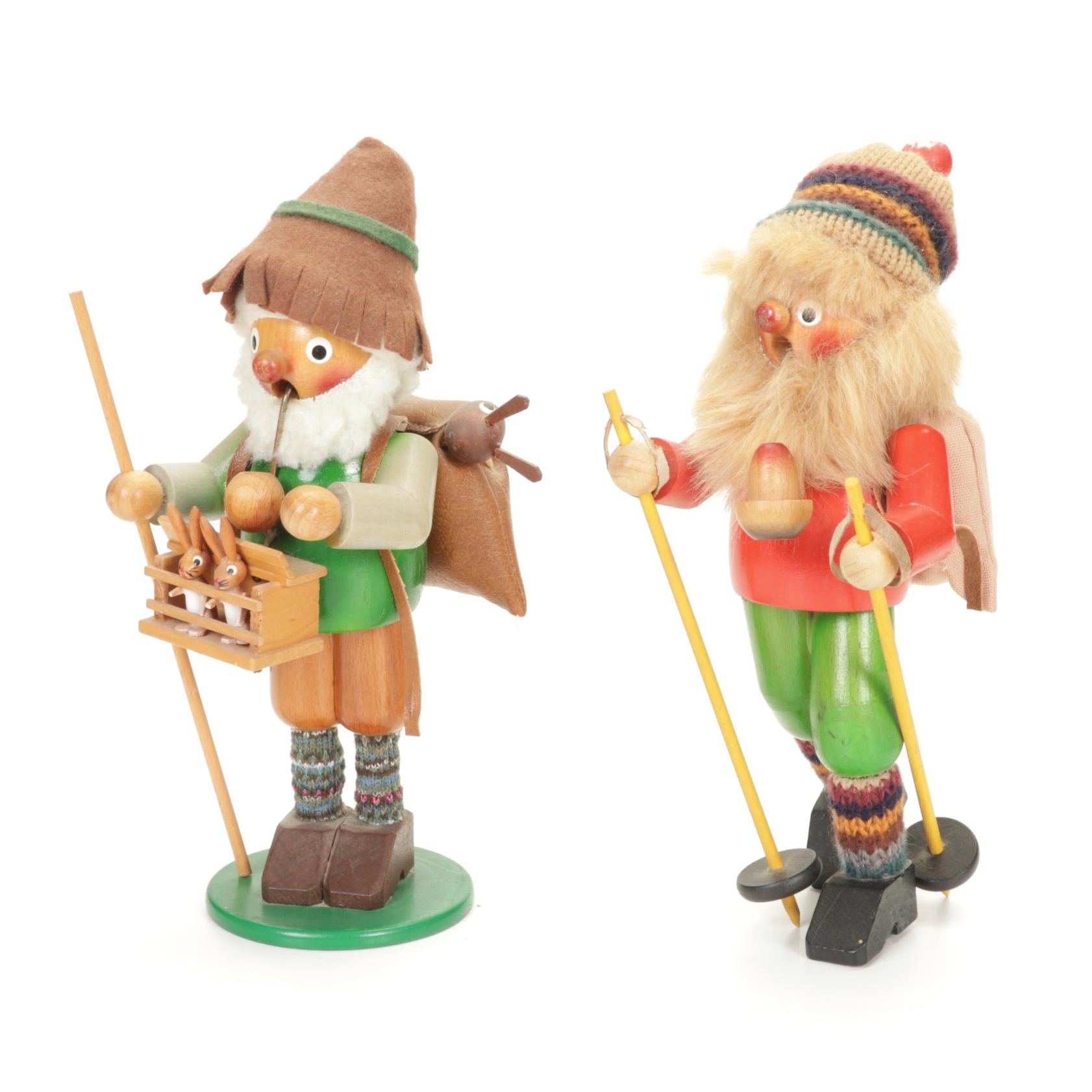 German Smoker Hiking Figurines