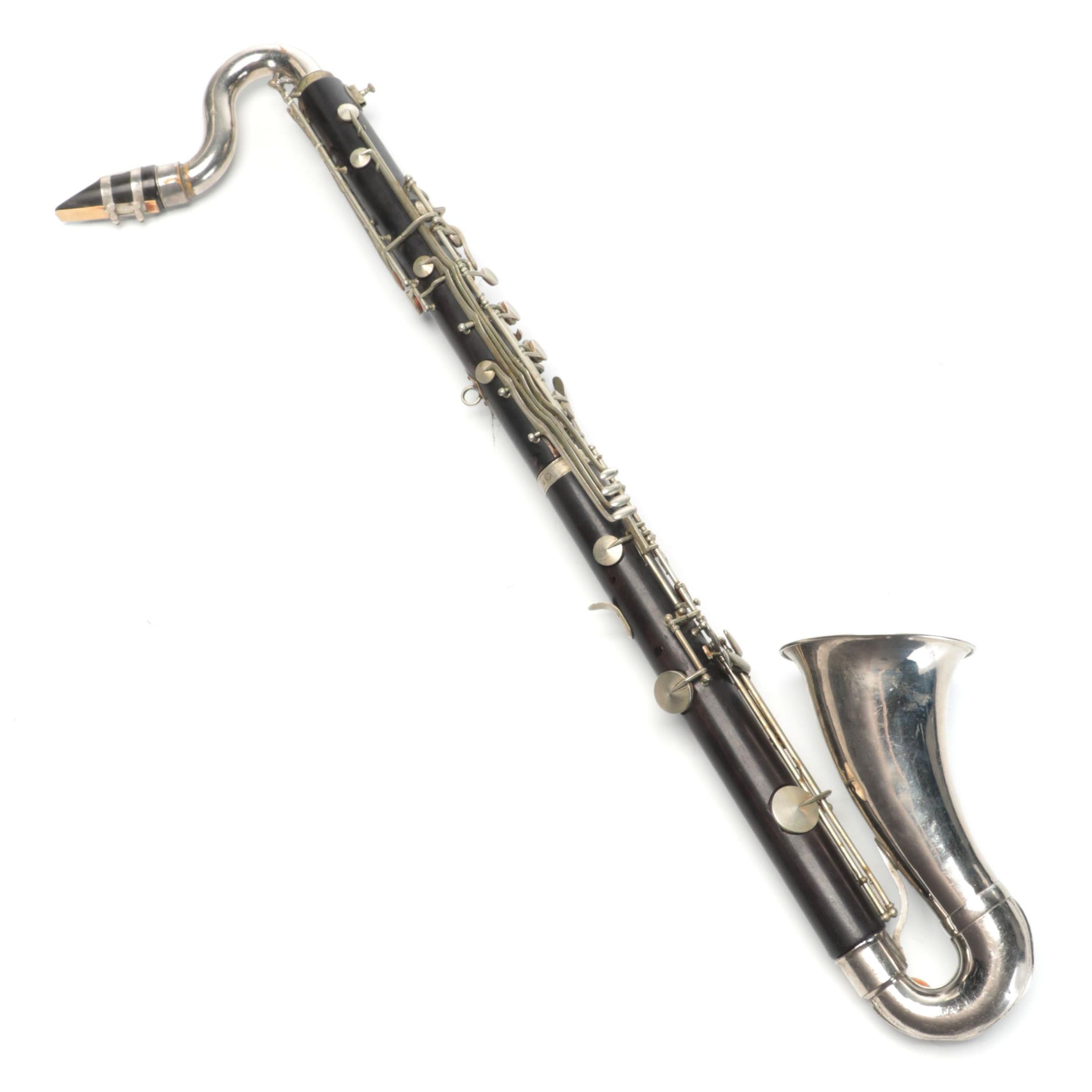 G. M. Bundy Grenadilla Wood Bass Clarinet with Case