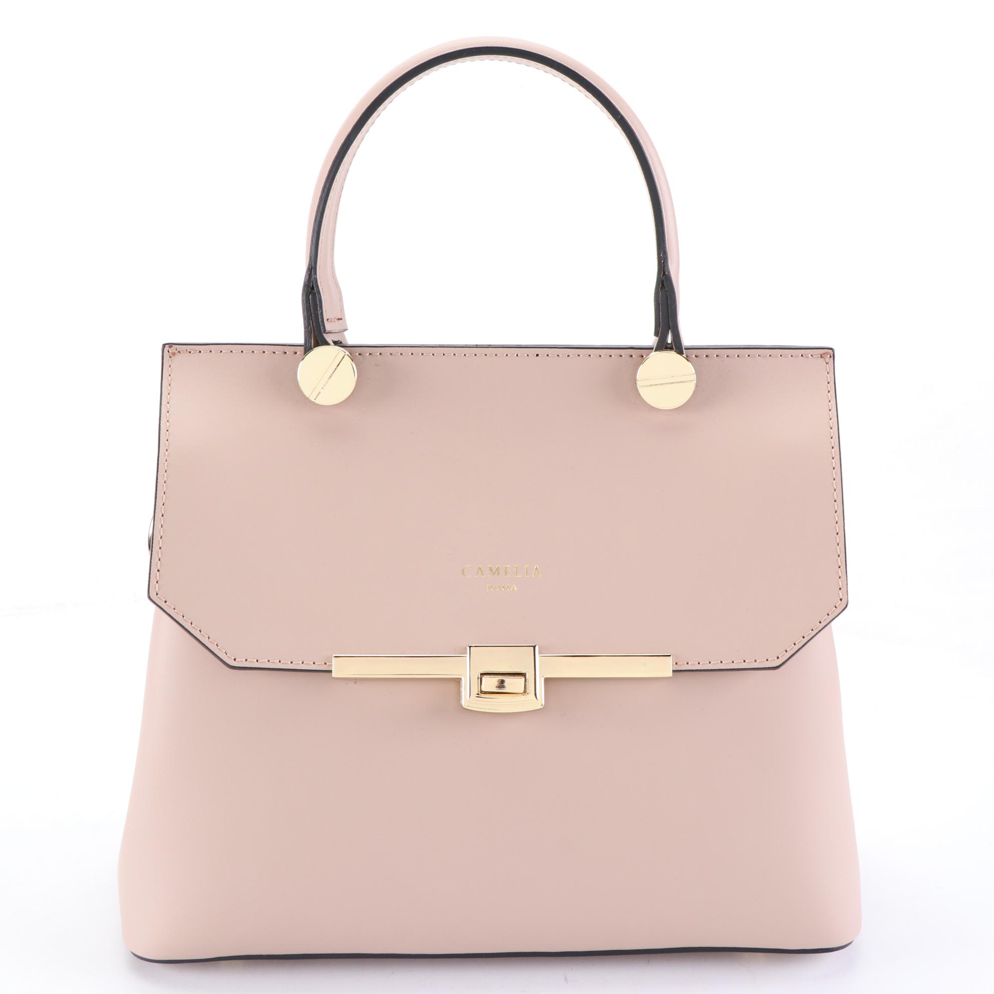 Tory Burch Parker Floral Leather Satchel and Camelia Leather Handbag