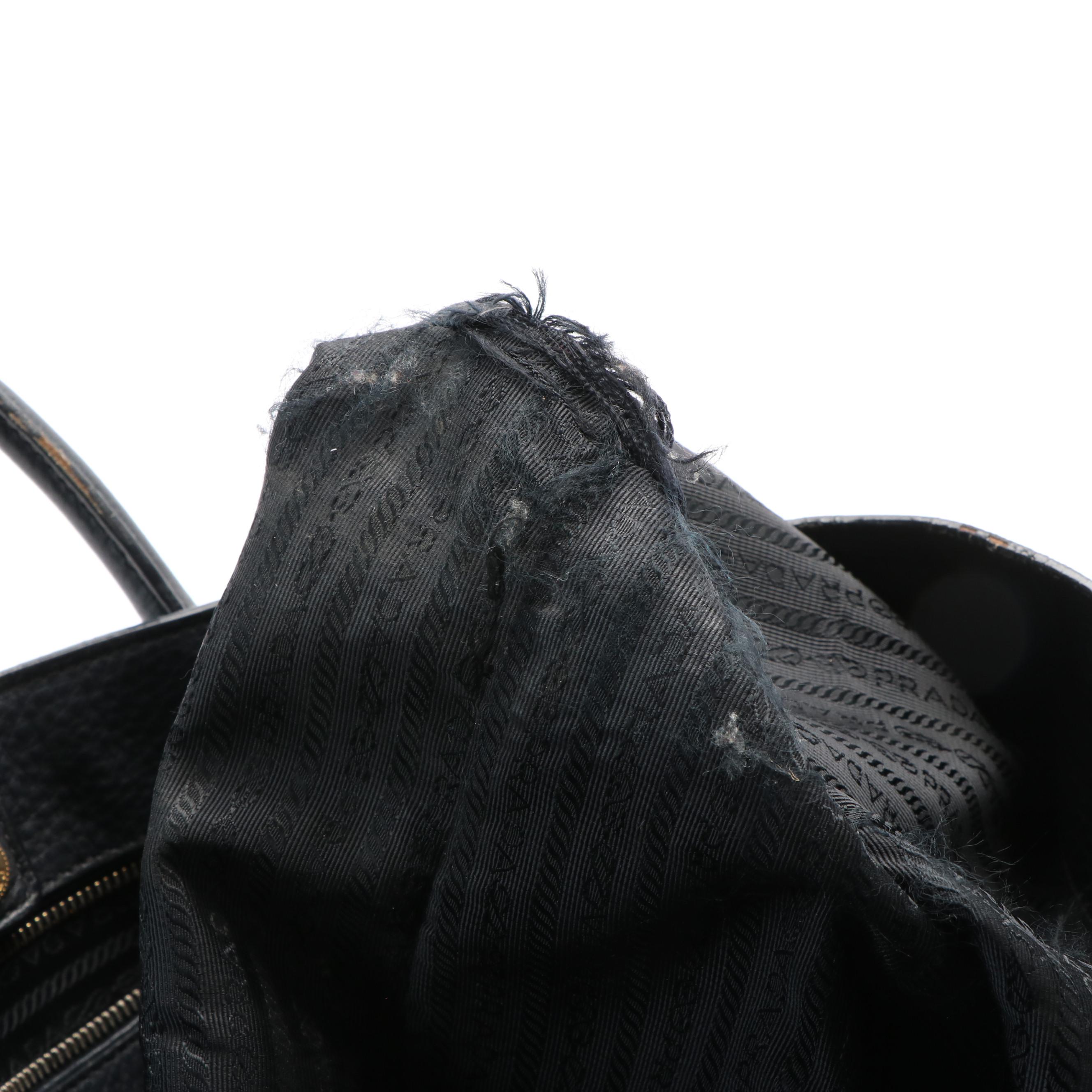 Prada Front Pocket Convertible Tote in Vitello Daino Leather