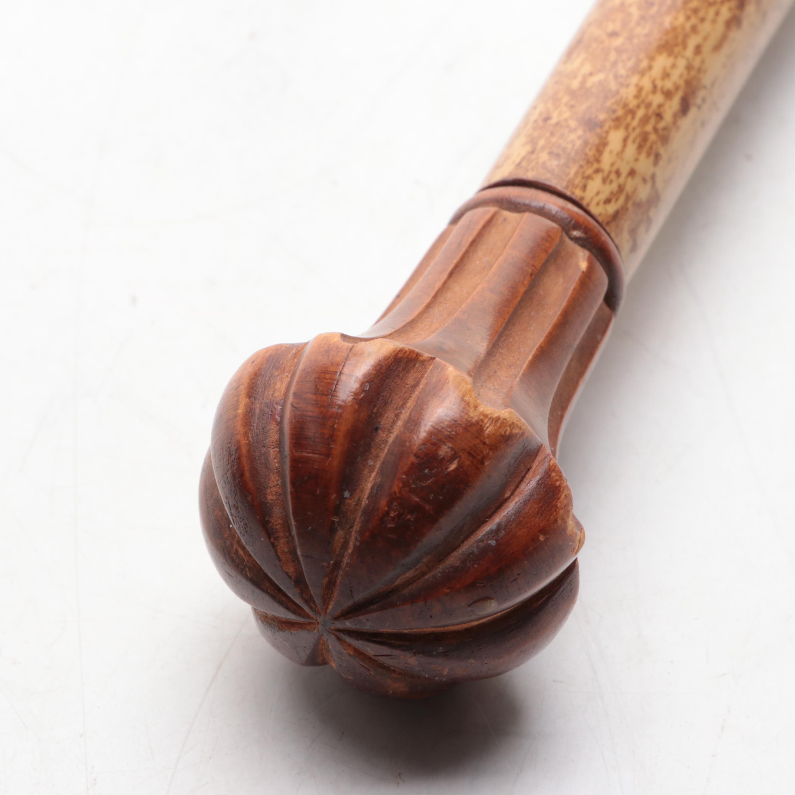 Bombay Company Wooden Box with Bamboo Handled Magnifying Glass