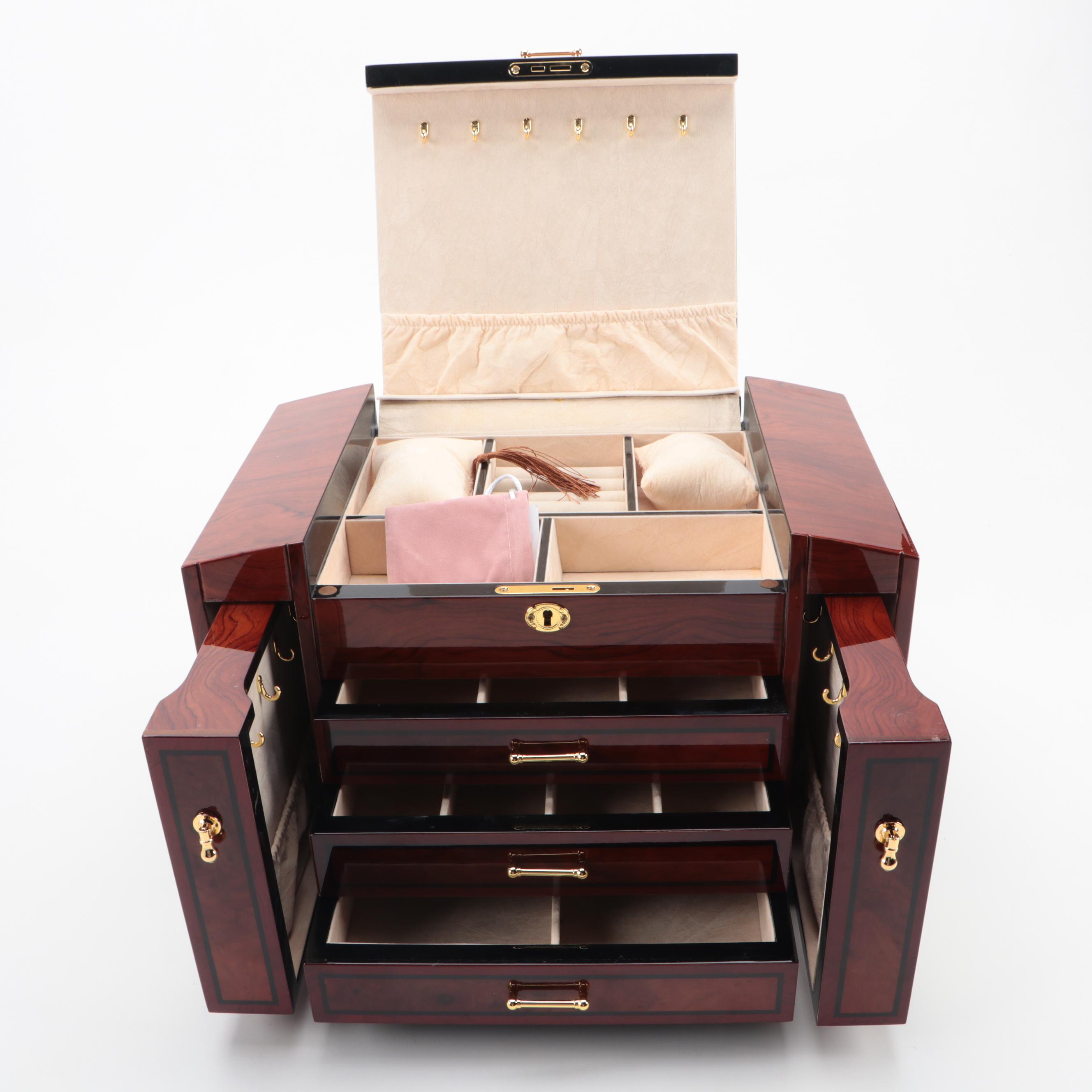 Jere Lacquered Wood Jewelry Box