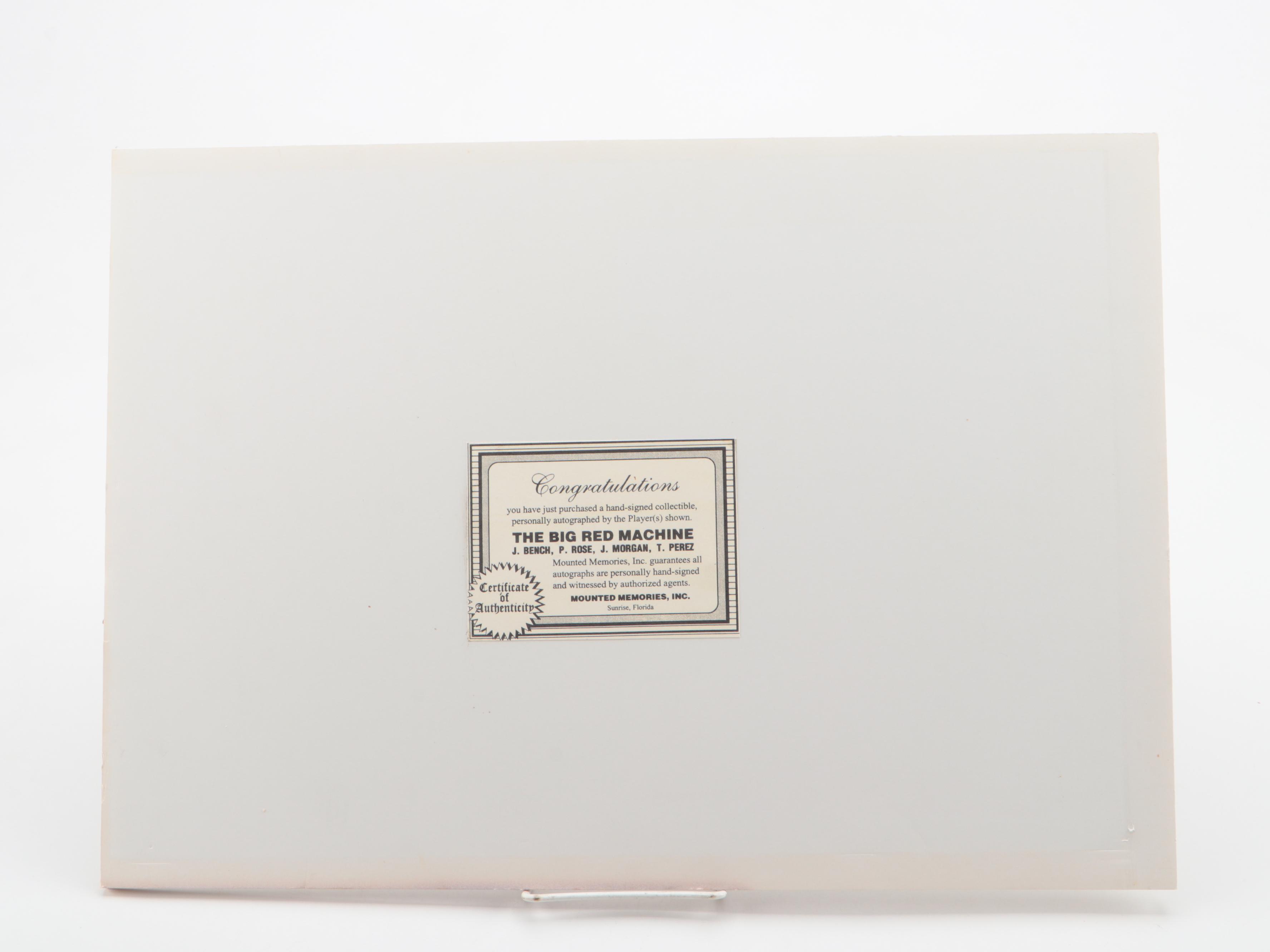 Johnny Bench, Joe Morgan, Tony Pérez, and Pete Rose Signed Matted Display