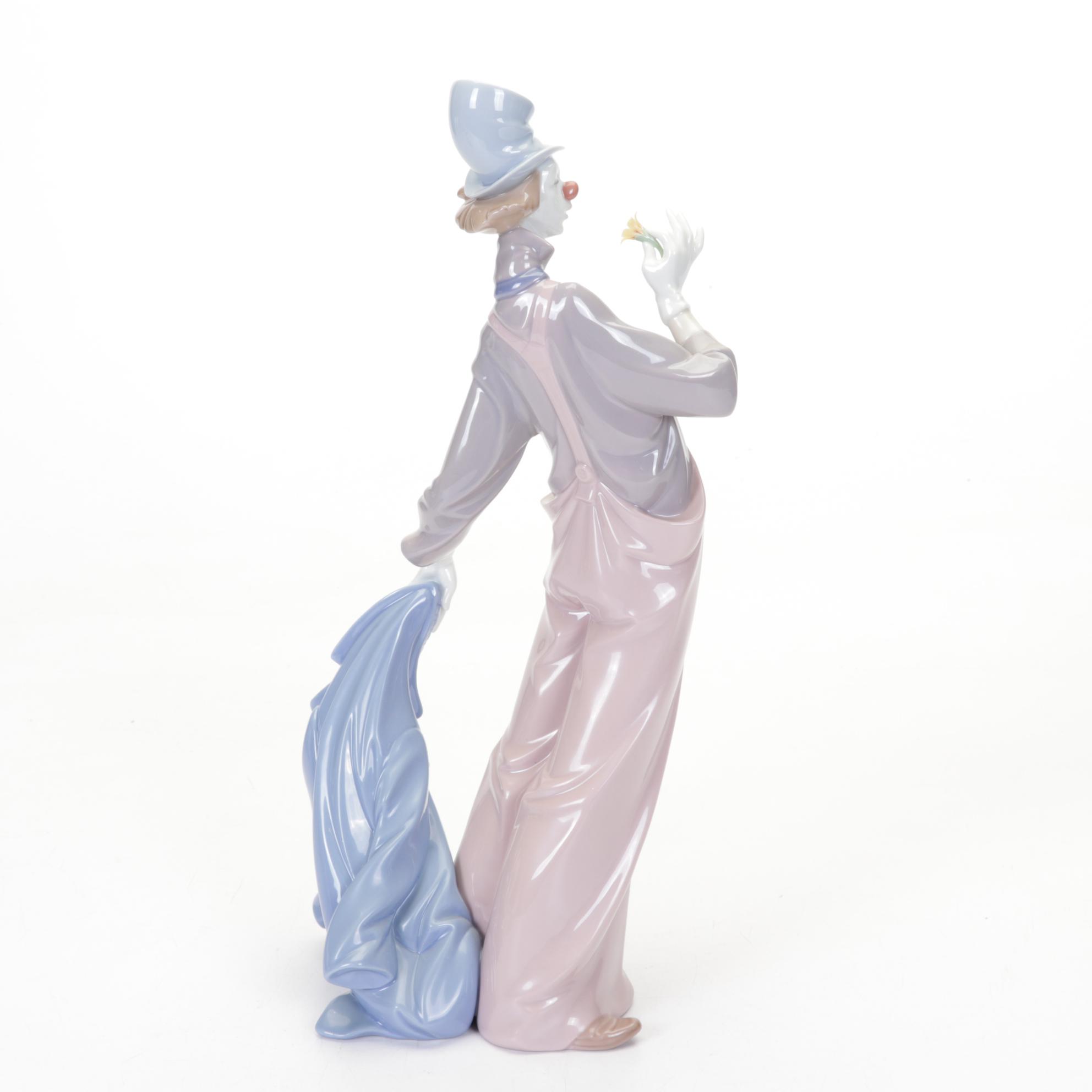 Lladró "A Mile of Style" and Other Porcelain Clown Figurines