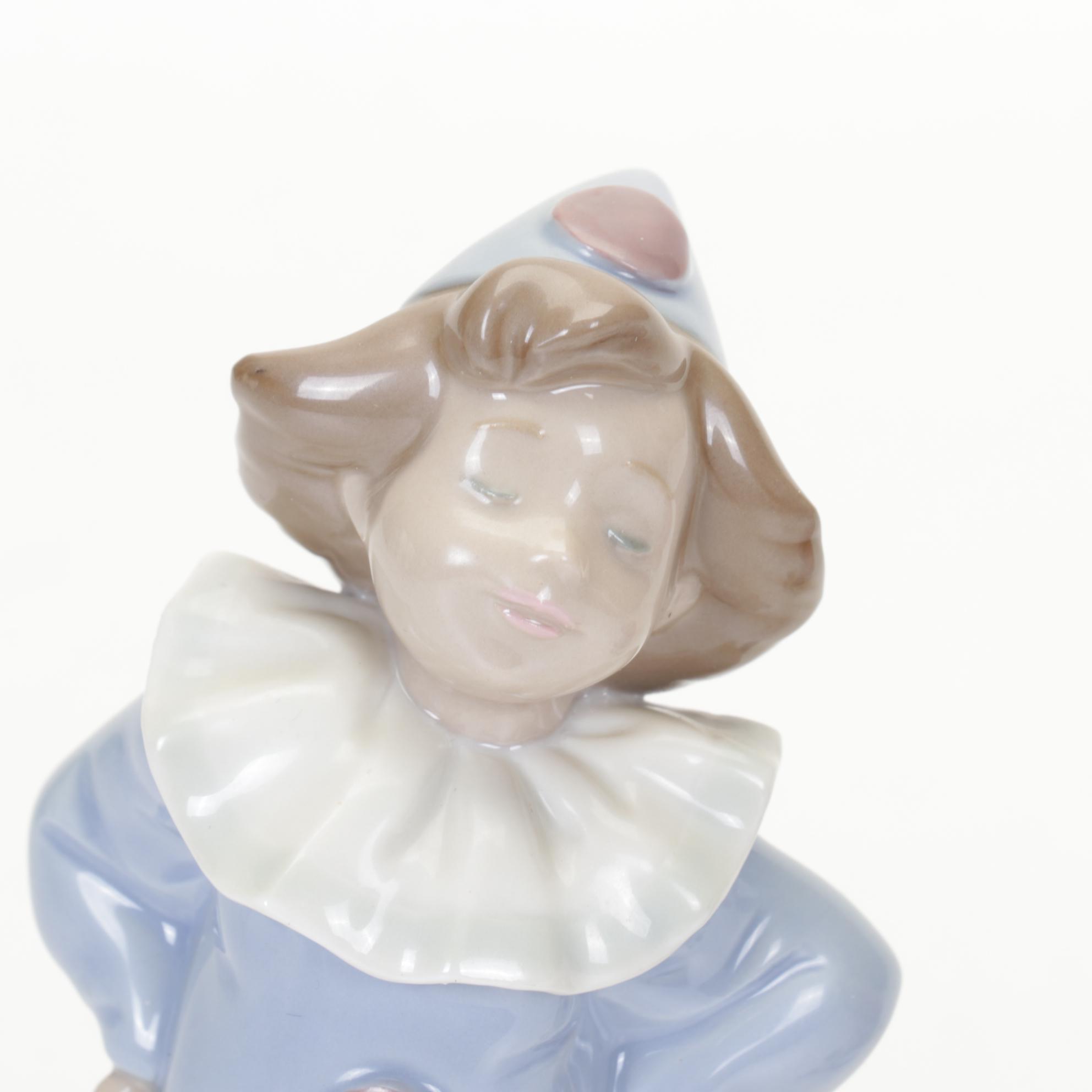 Lladró "A Mile of Style" and Other Porcelain Clown Figurines