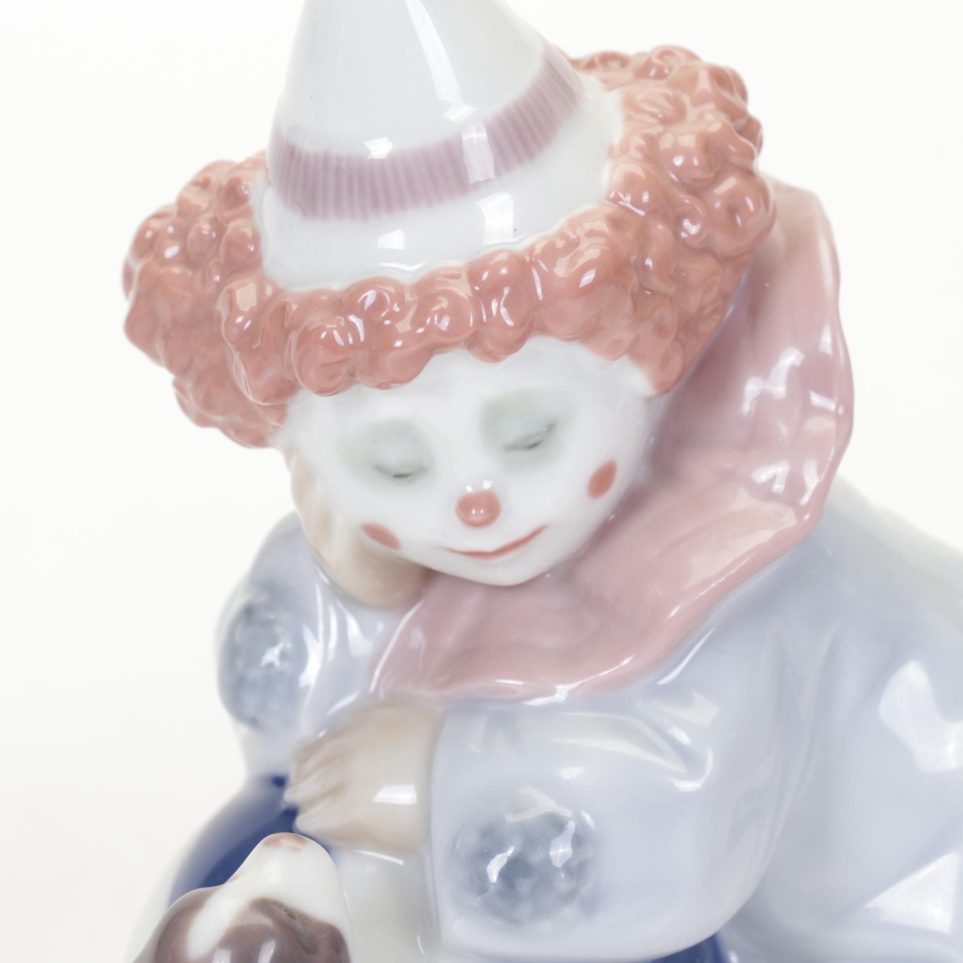 Lladró "A Mile of Style" and Other Porcelain Clown Figurines