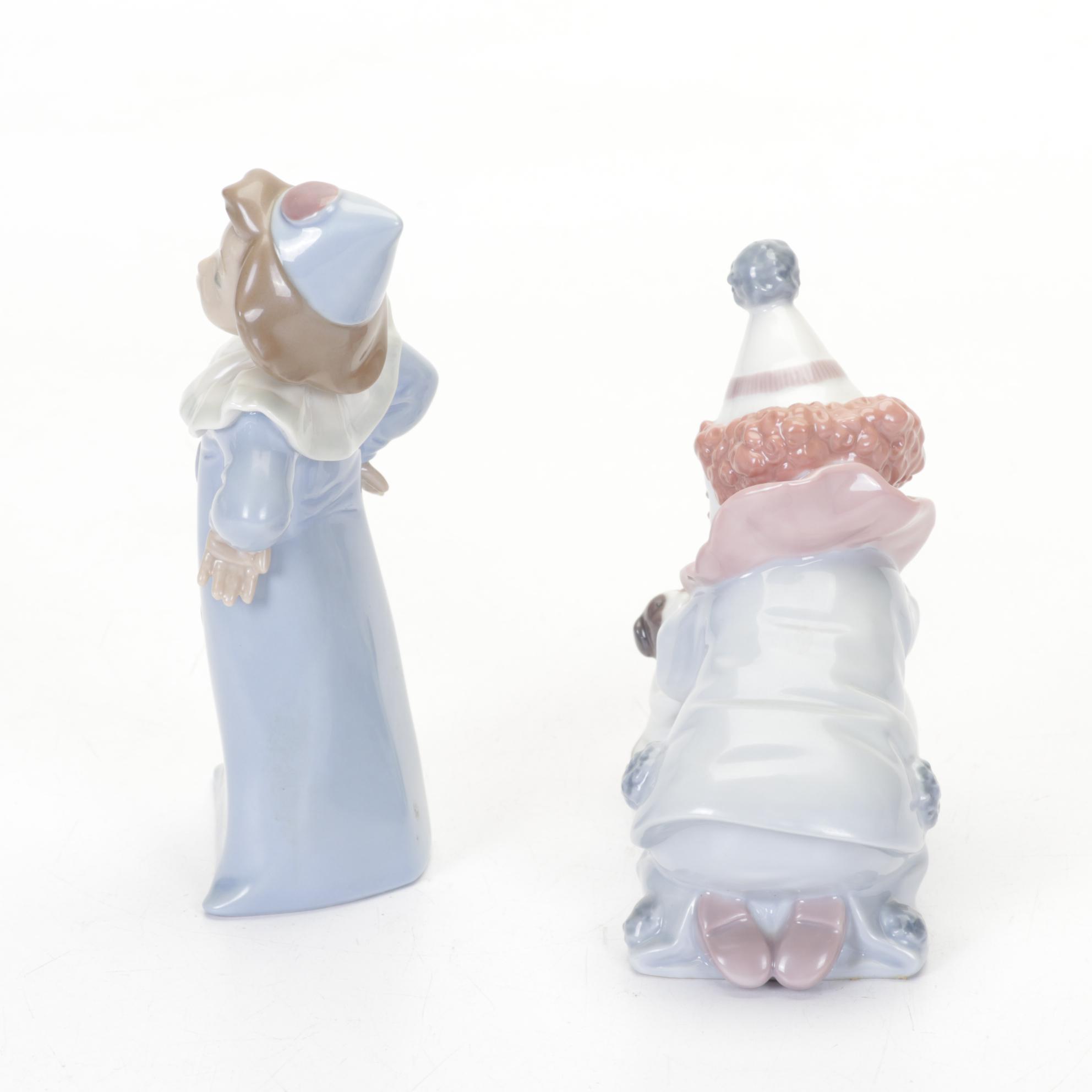 Lladró "A Mile of Style" and Other Porcelain Clown Figurines