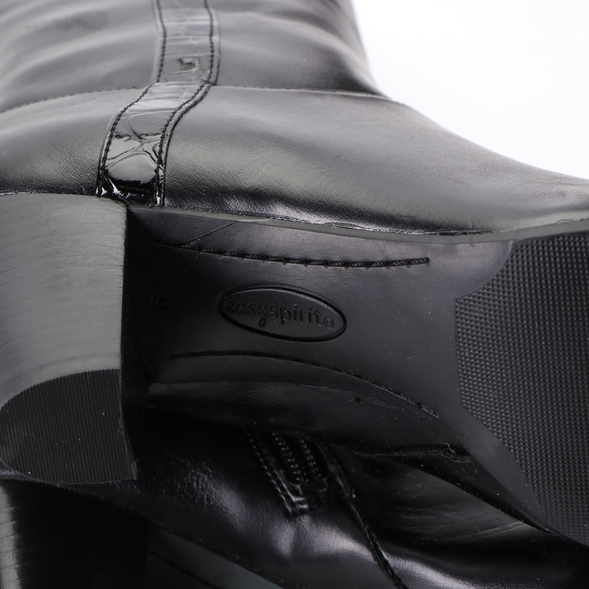 White Mountain Suede Ankle Boots and Easy Spirit Leather Boots with Boxes