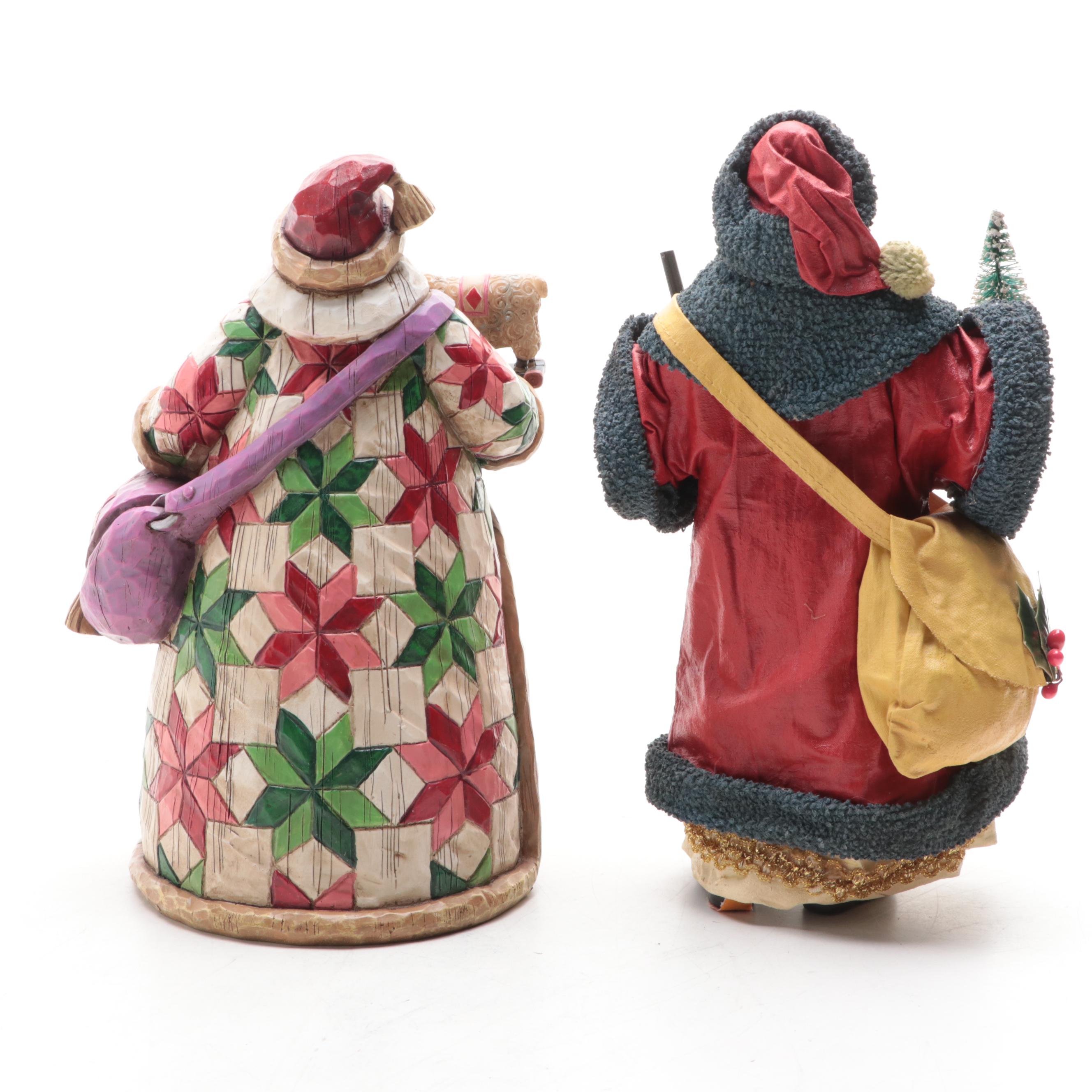 Jim Shore "O'er the Fields We Go" and Other Santa Figurines
