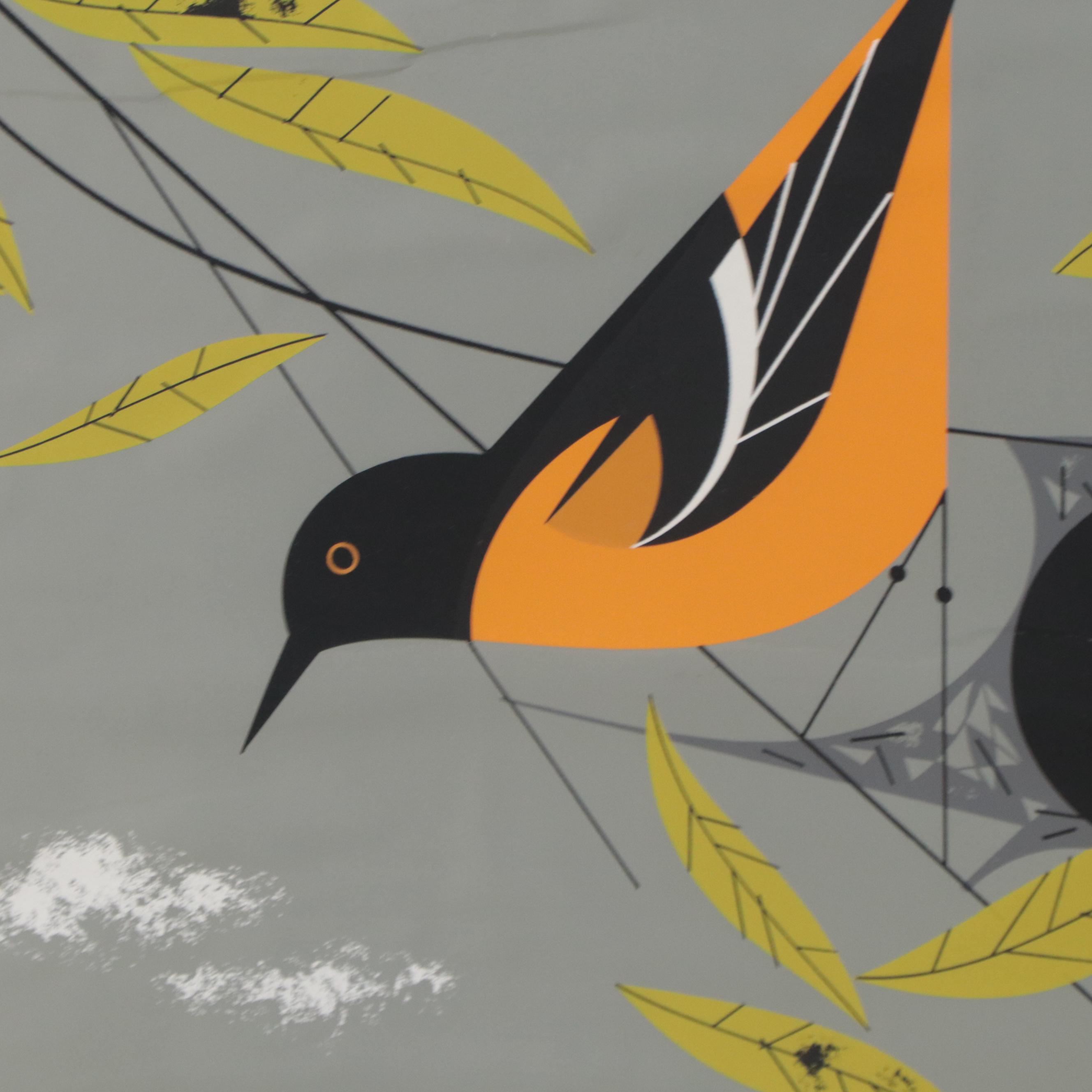 Charley Harper Ford Times Serigraph "Baltimore Oriole"