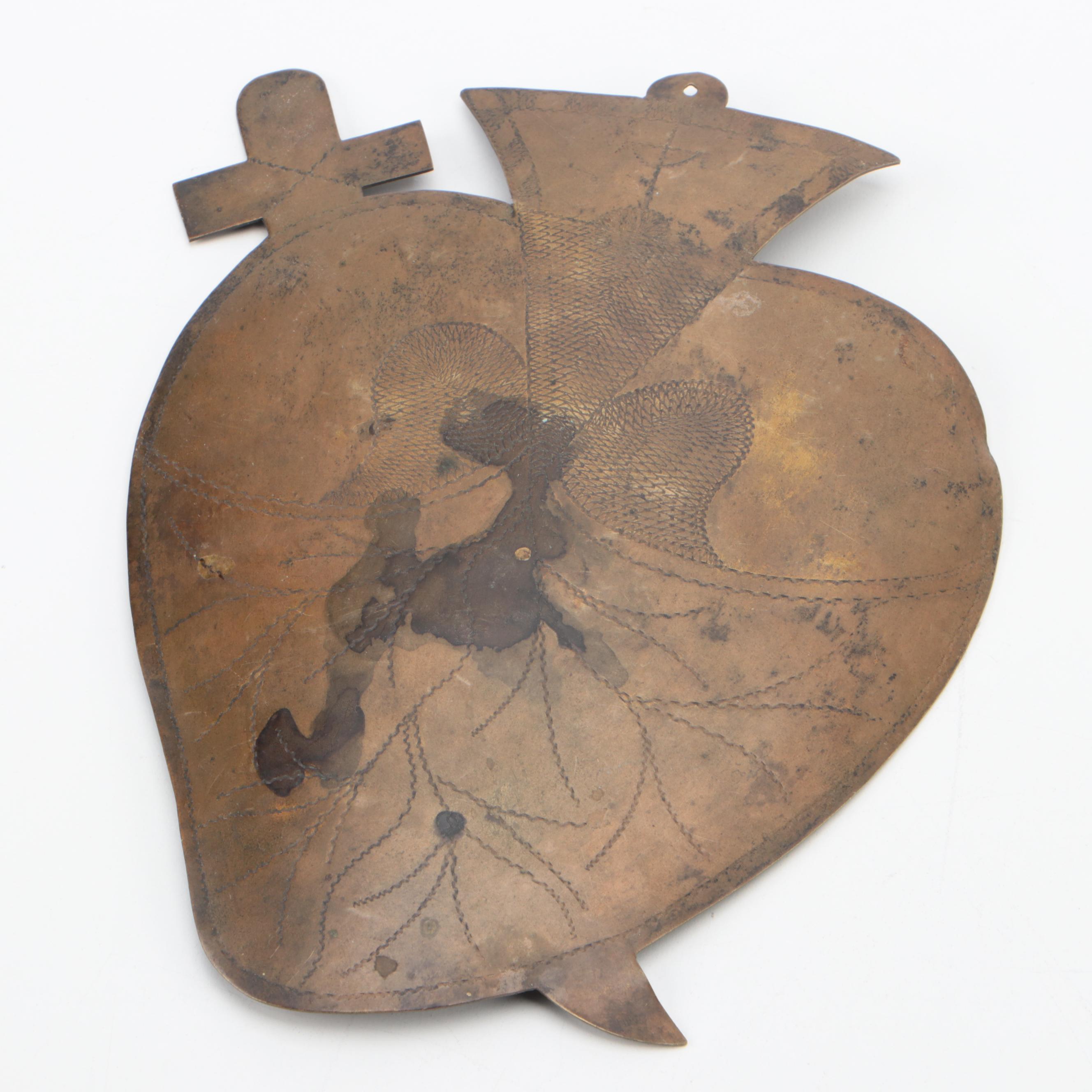 Etched Metal Plaque After "The Last Supper", More Religious Wall Decor