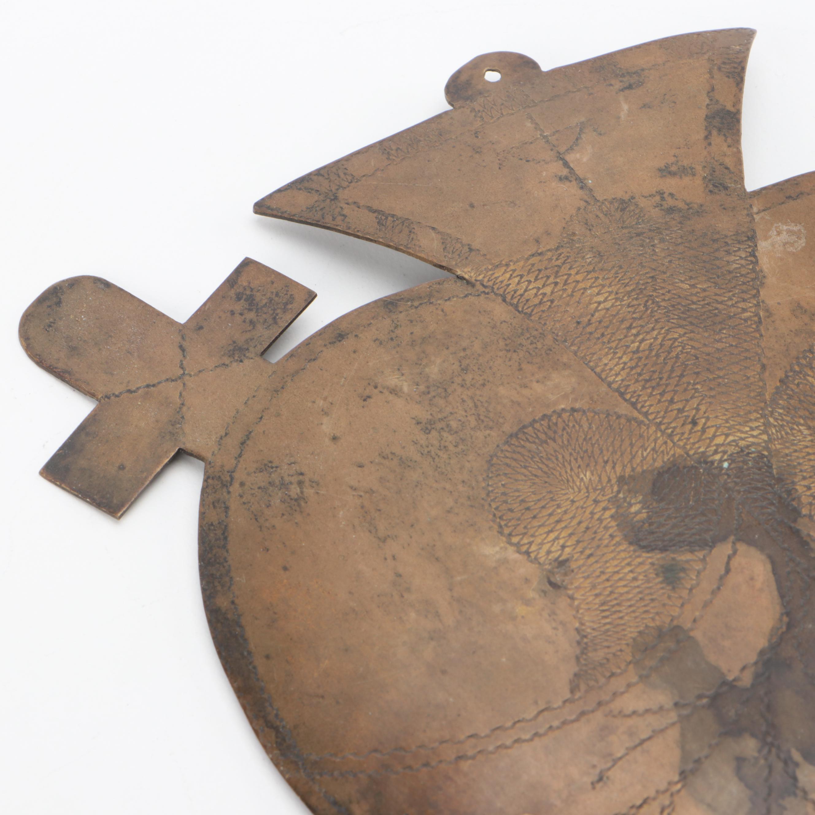 Etched Metal Plaque After "The Last Supper", More Religious Wall Decor