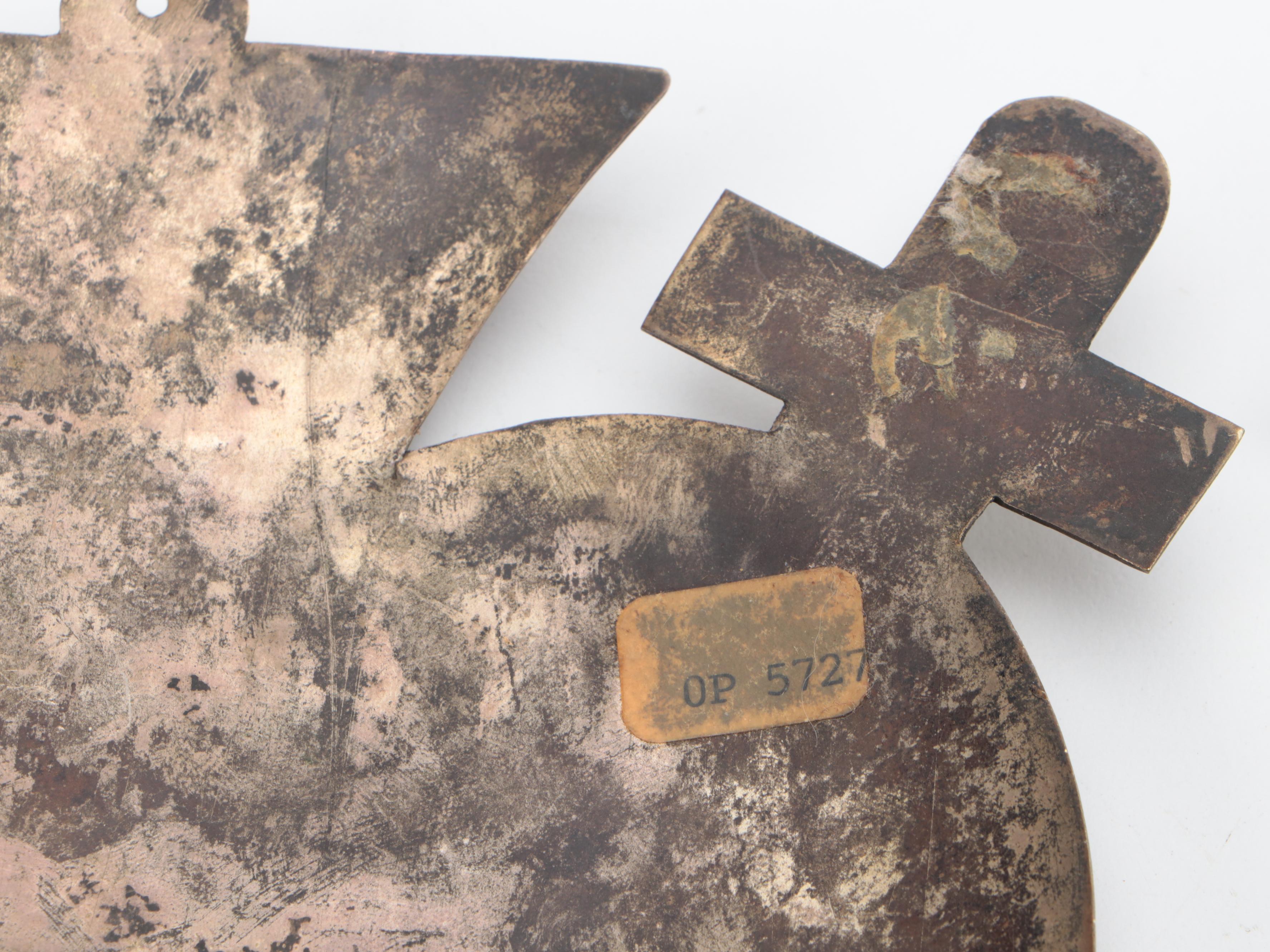 Etched Metal Plaque After "The Last Supper", More Religious Wall Decor