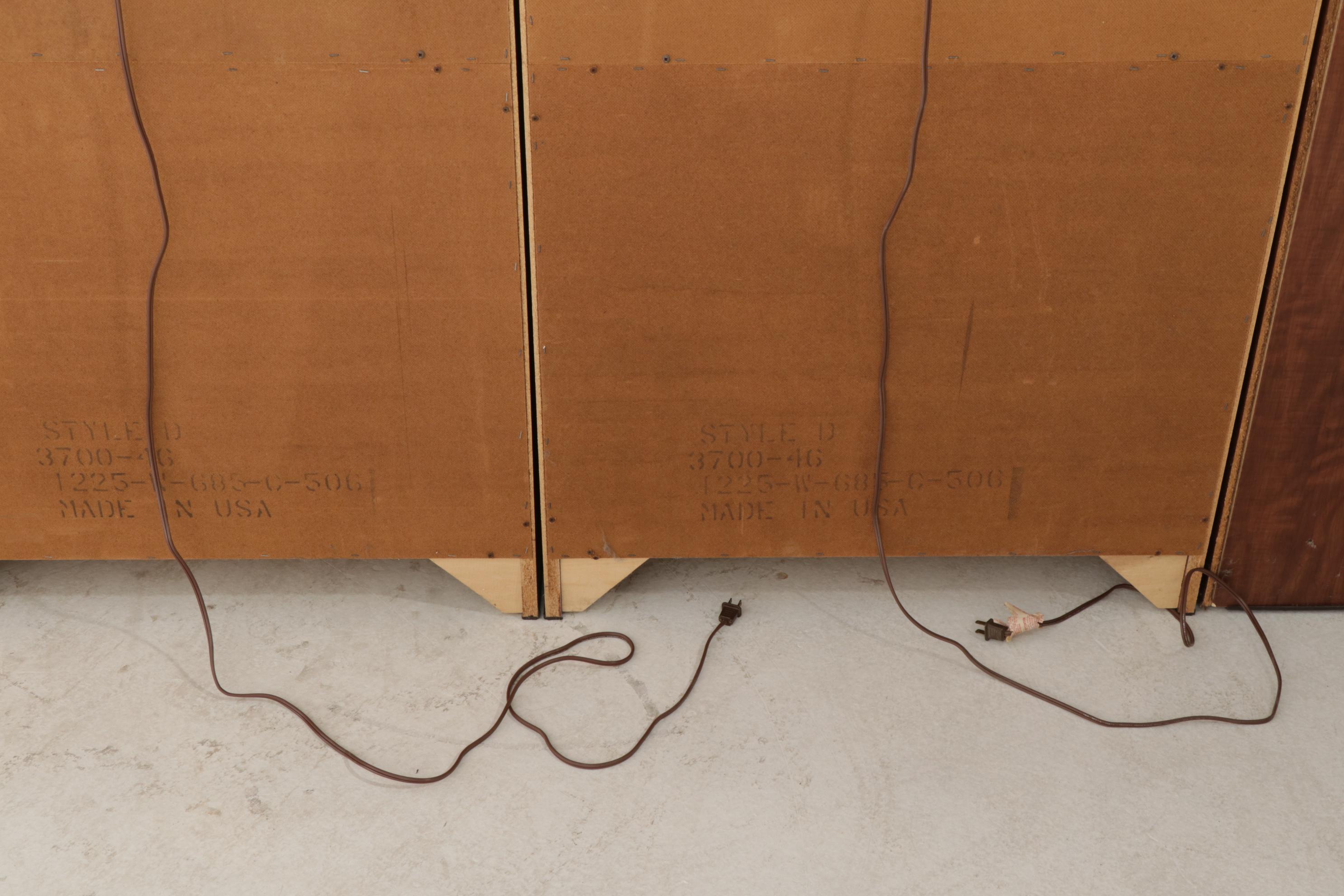 Broyhill Cherry-Finished Five-Piece Modular Bookcase Wall Unit