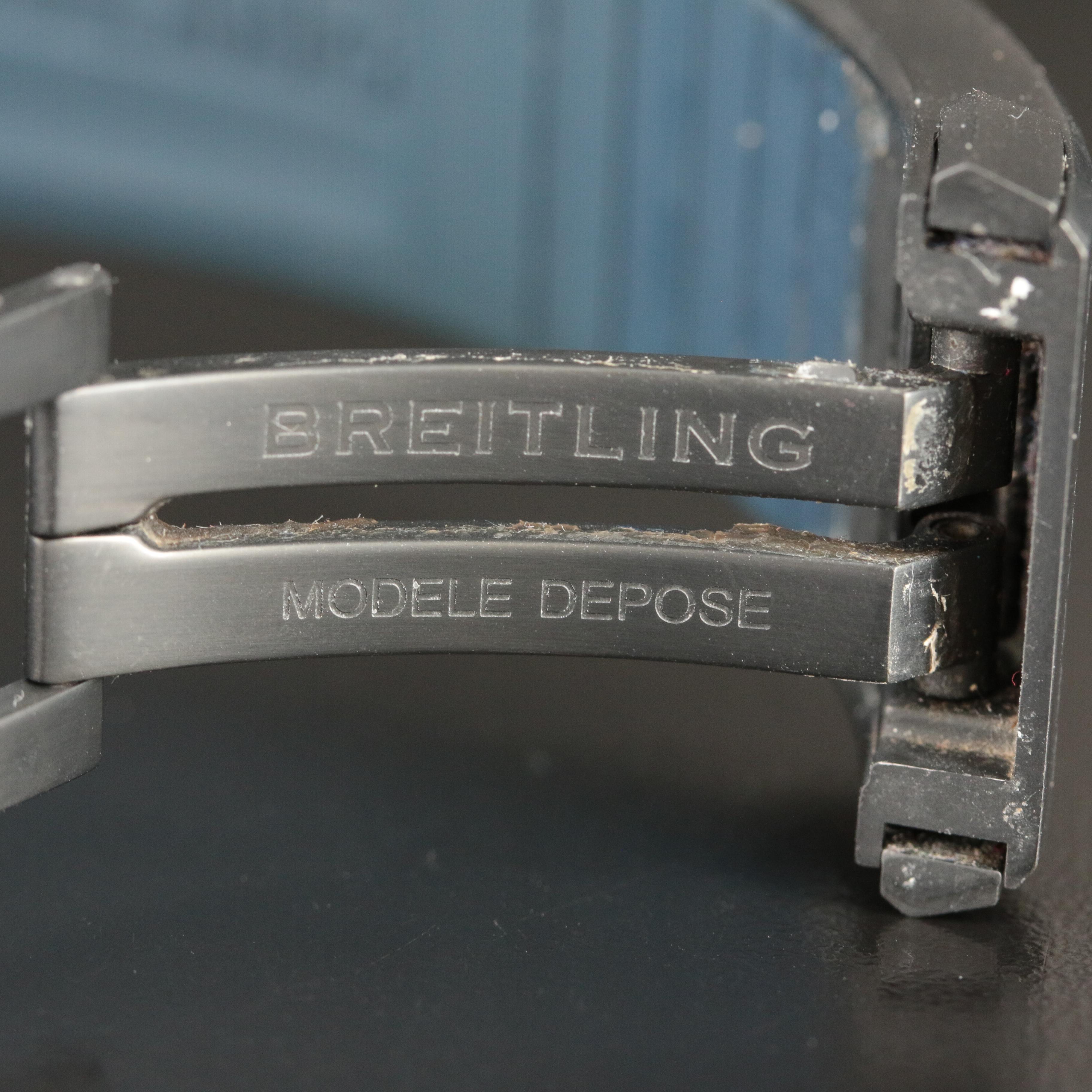 Breitling SuperOcean 46 Black Steel 2000M Blue Automatic Watch