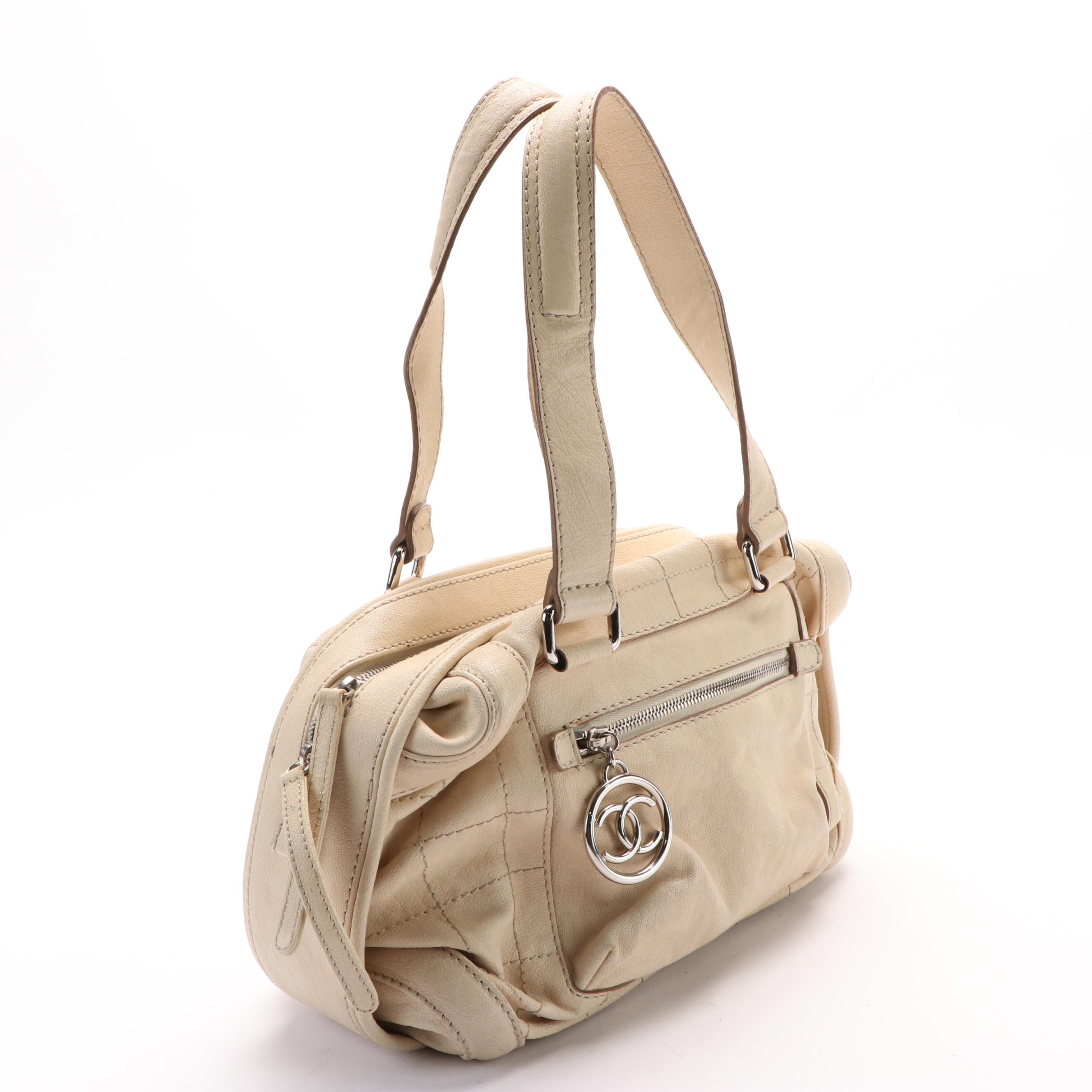 Chanel Vintage Essential Quilted Bowler Bag in Leather