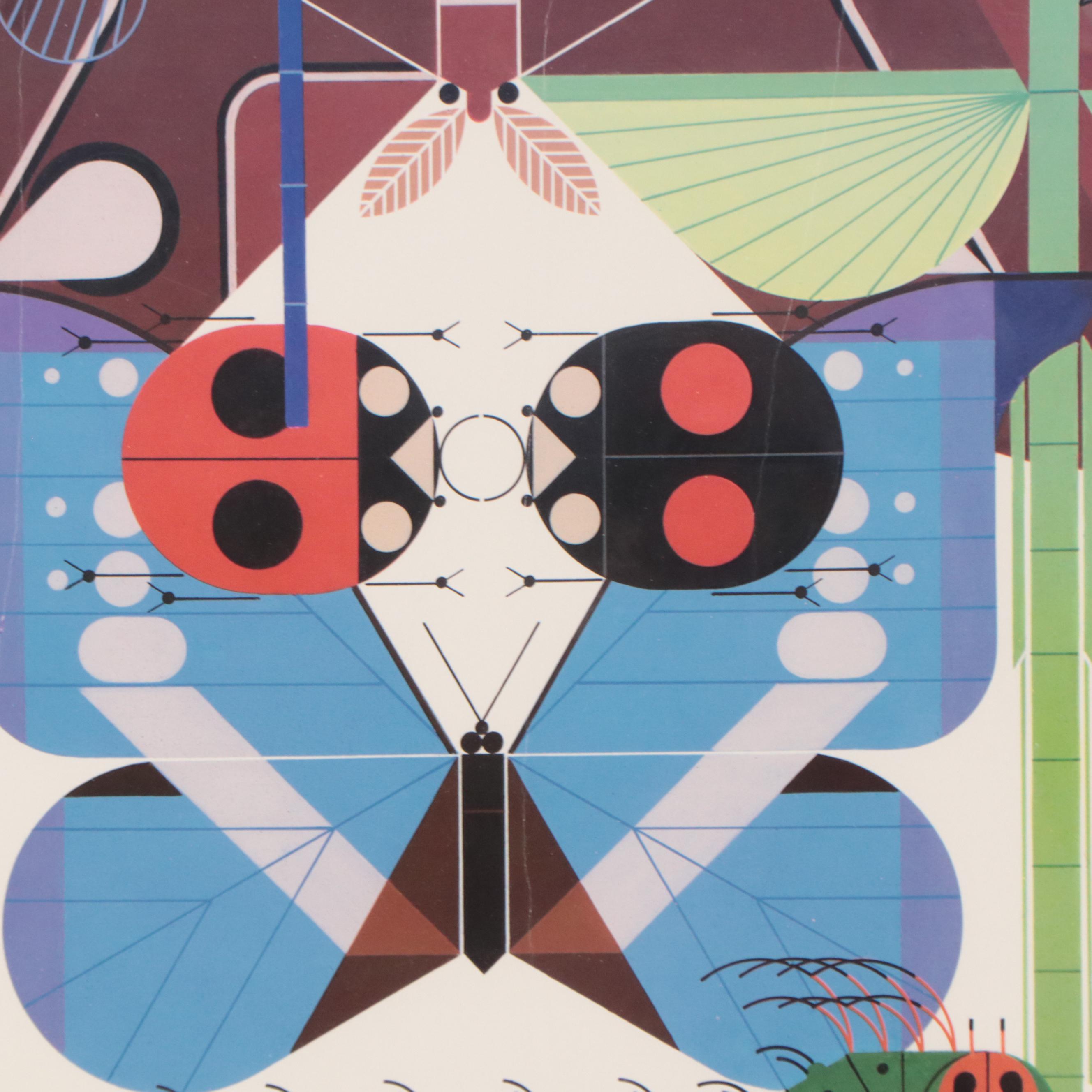 Charley Harper Offset Lithograph Poster "Insect World: Cincinnati Zoo," 1987