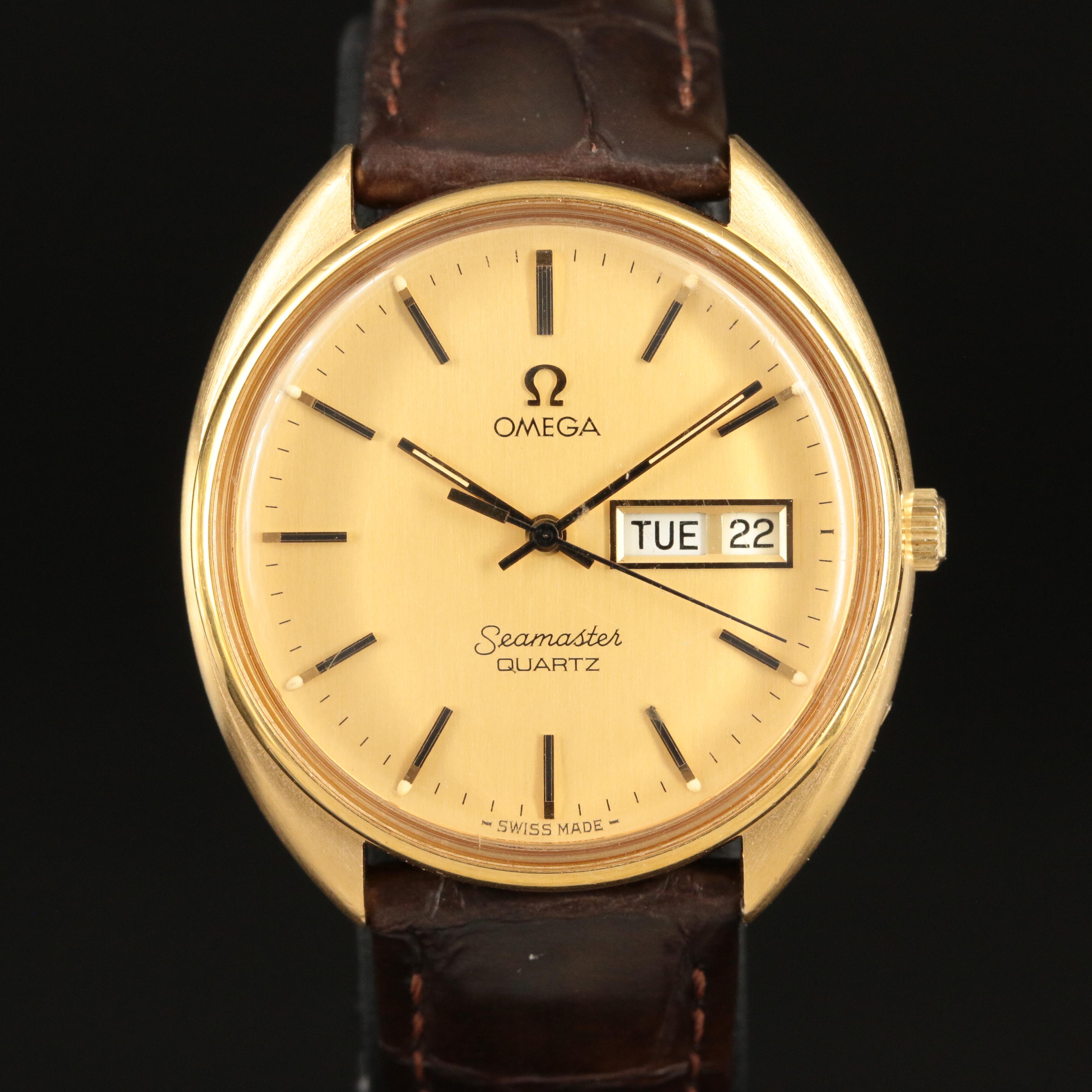 Omega Seamaster Gold-Plated Day-Date 36MM Watch