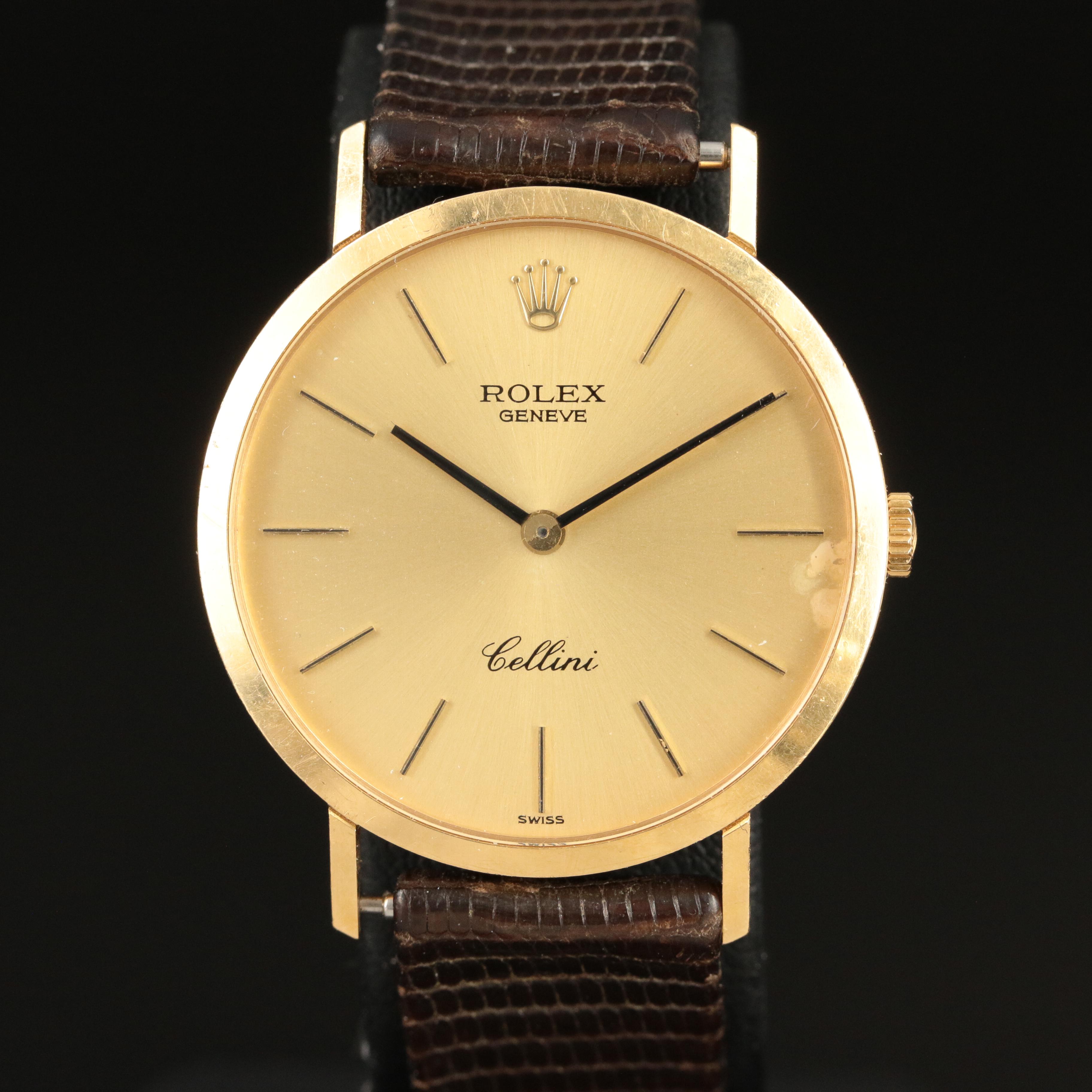 Vintage 18K Rolex Cellini Manual-Wind Watch