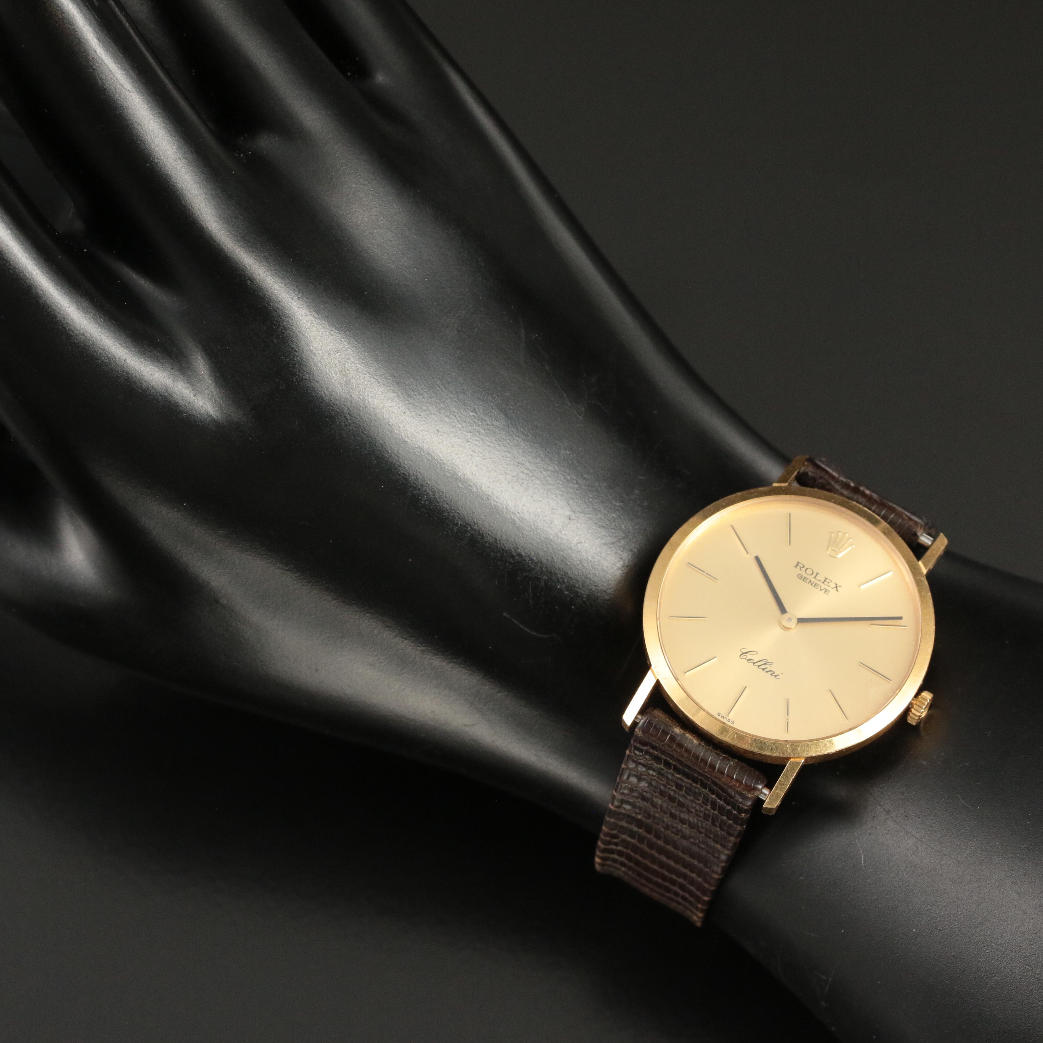 Vintage 18K Rolex Cellini Manual-Wind Watch