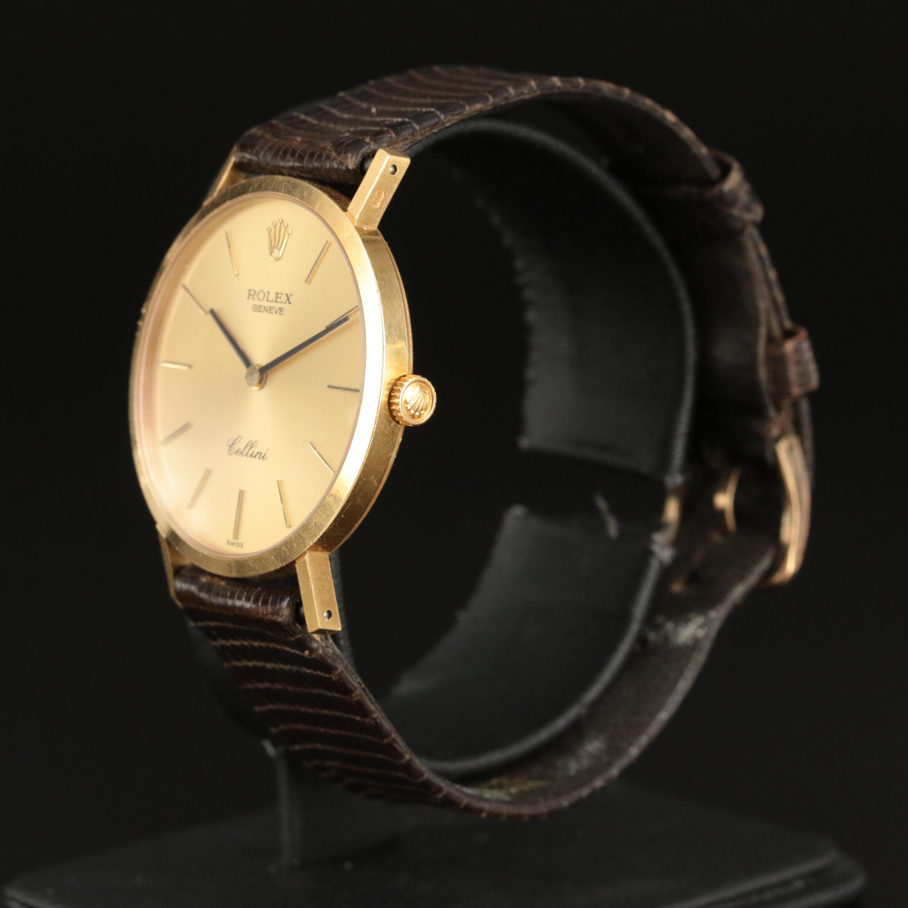 Vintage 18K Rolex Cellini Manual-Wind Watch