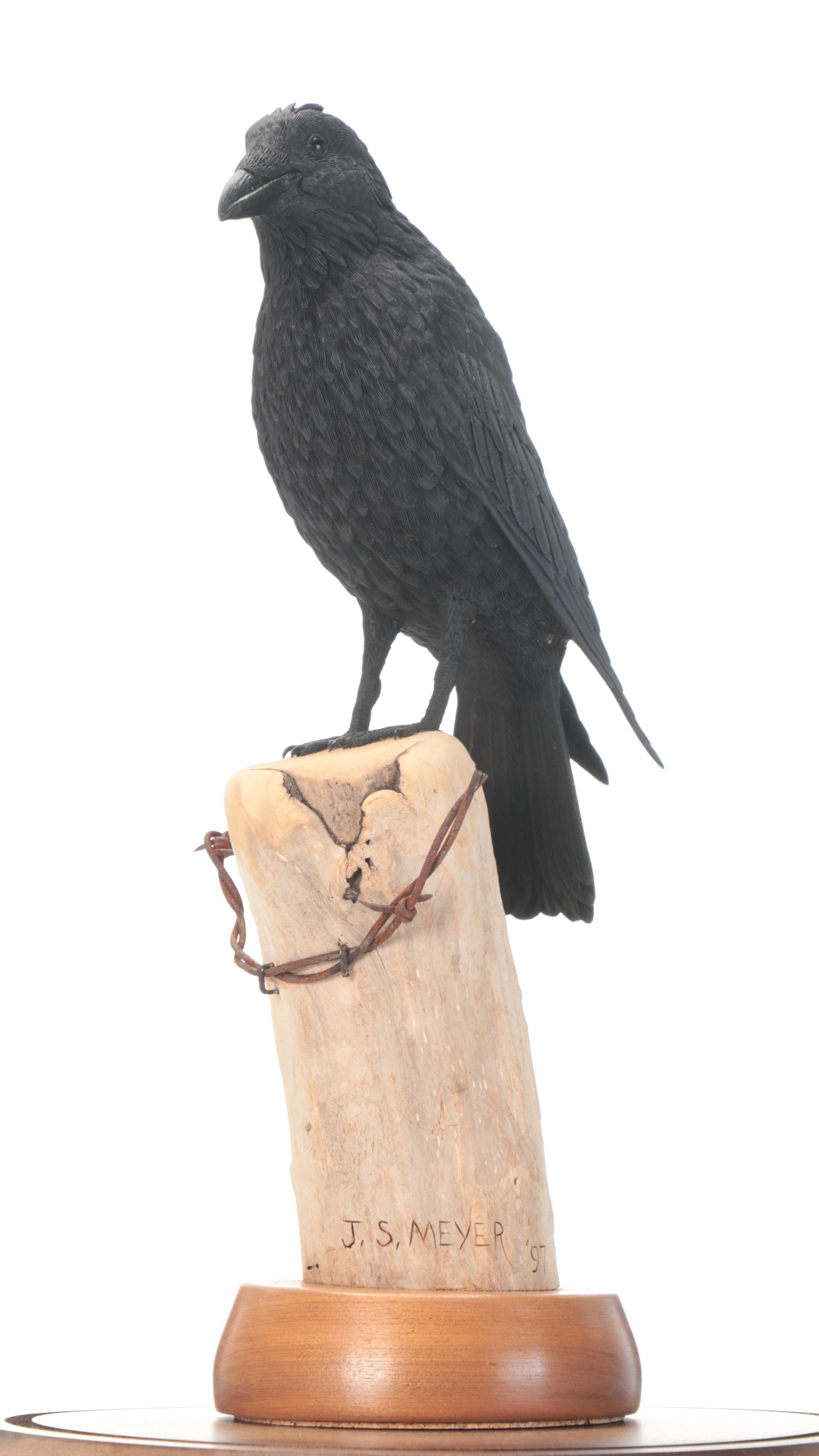 J.S Meyer Carved Raven, 1997
