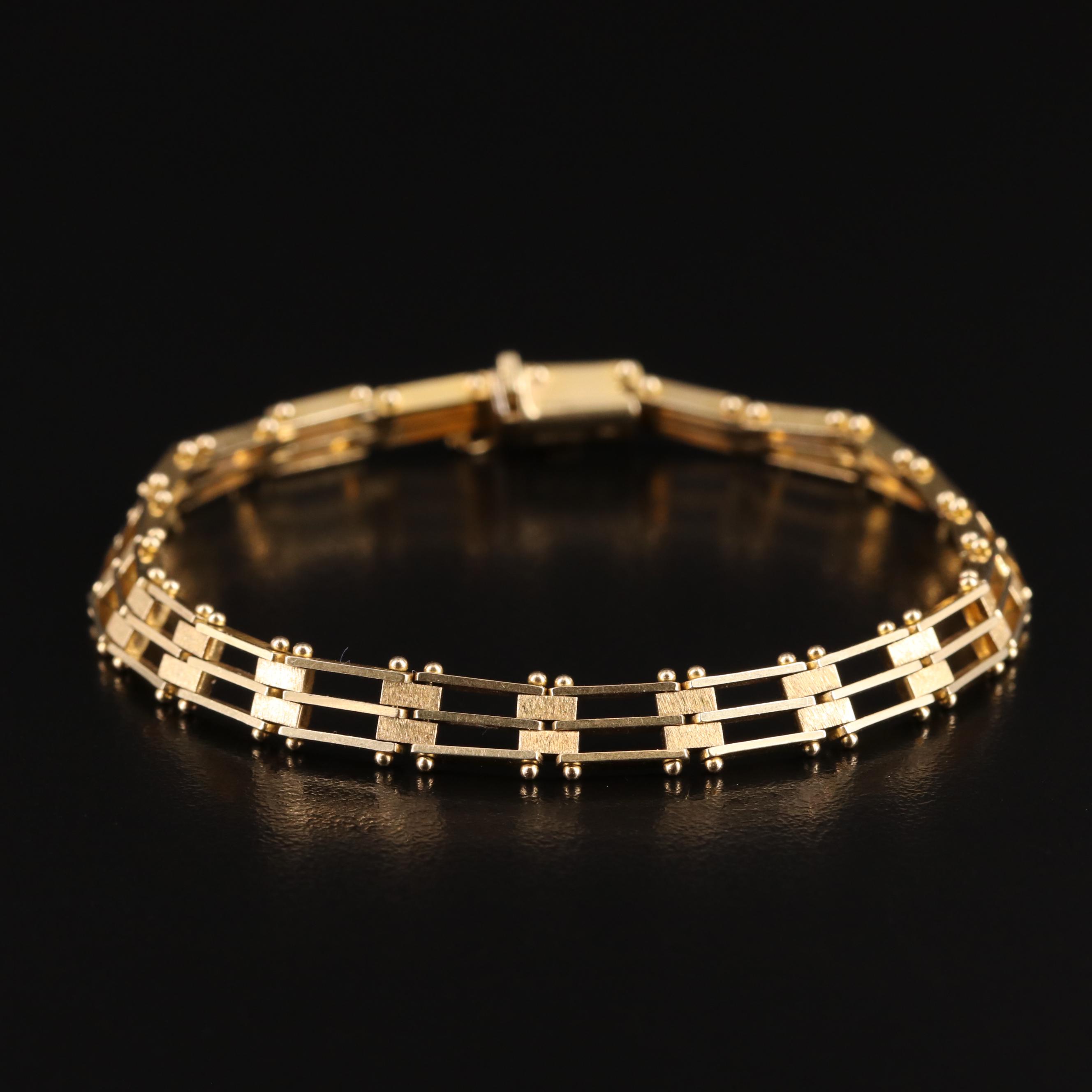 Italian 14K Gate Link Bracelet
